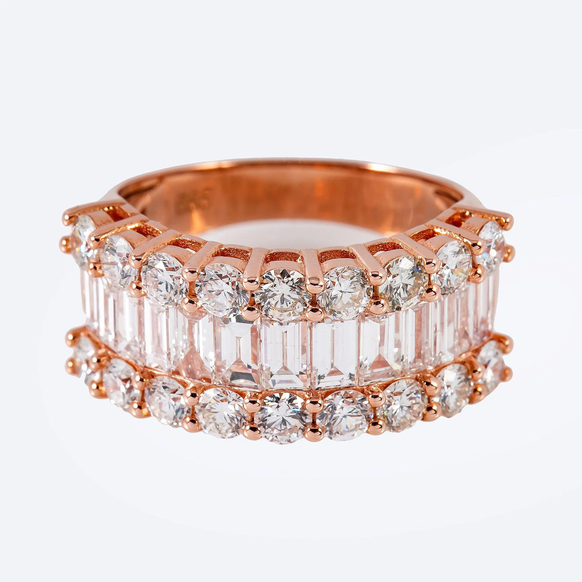 14K GOLD FANCY BAGUETTE DIAMOND RING 2.95 CT - Image 9