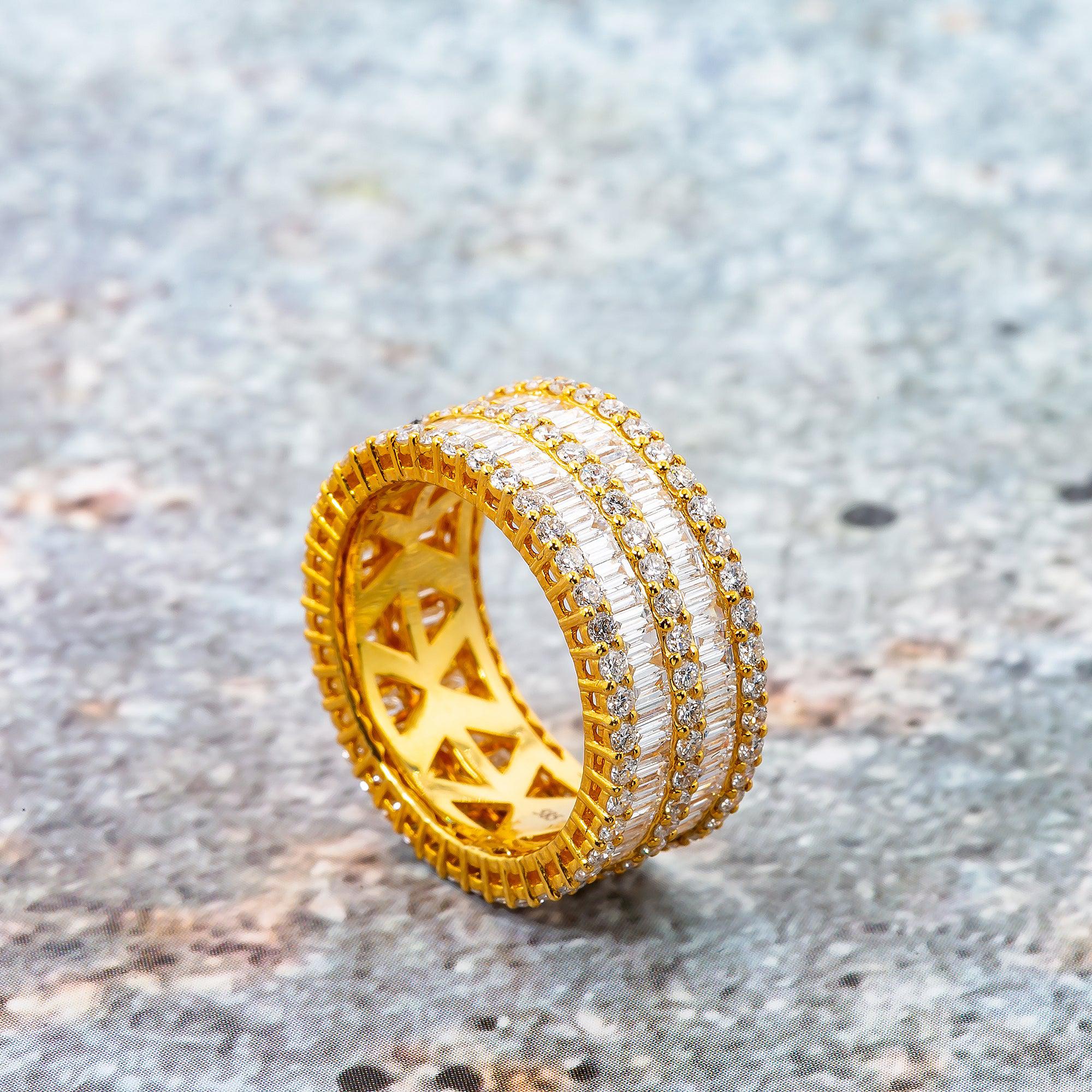 Ladies 14K Yellow Gold Ring with 8.67 CT  Baguette Diamonds - Image 2