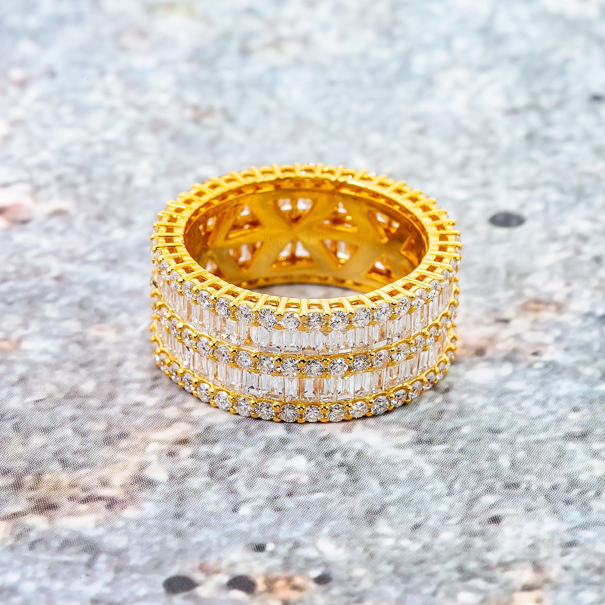 Ladies 14K Yellow Gold Ring with 8.67 CT  Baguette Diamonds - Image 3