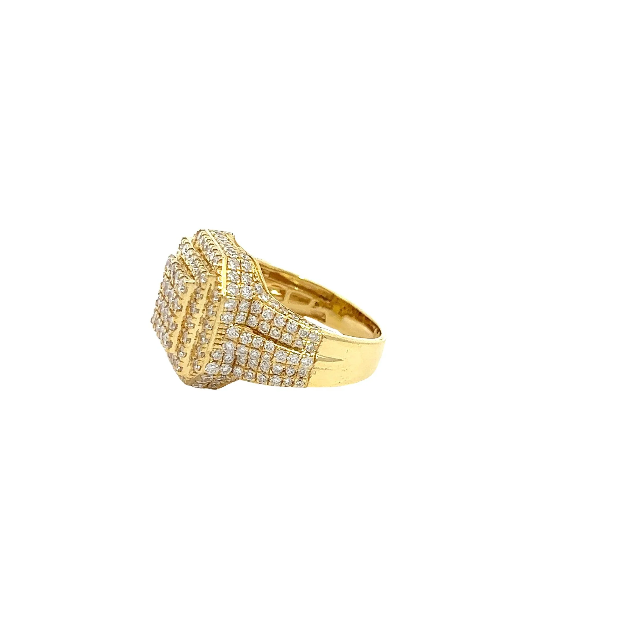 14K GOLD DIAMOND 3-D CLUSTER RING 3.30 CT - Image 2