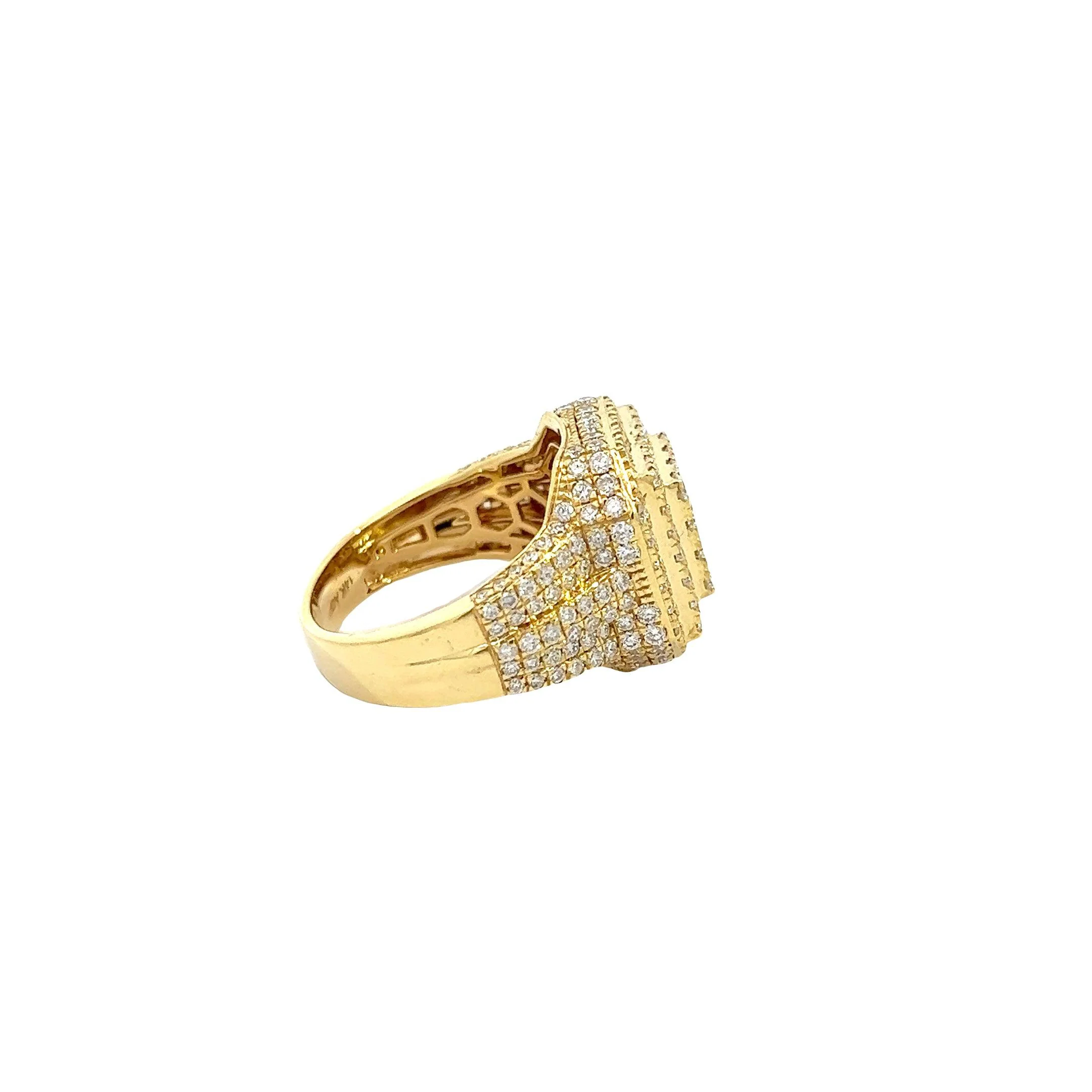 14K GOLD DIAMOND 3-D CLUSTER RING 3.30 CT - Image 3