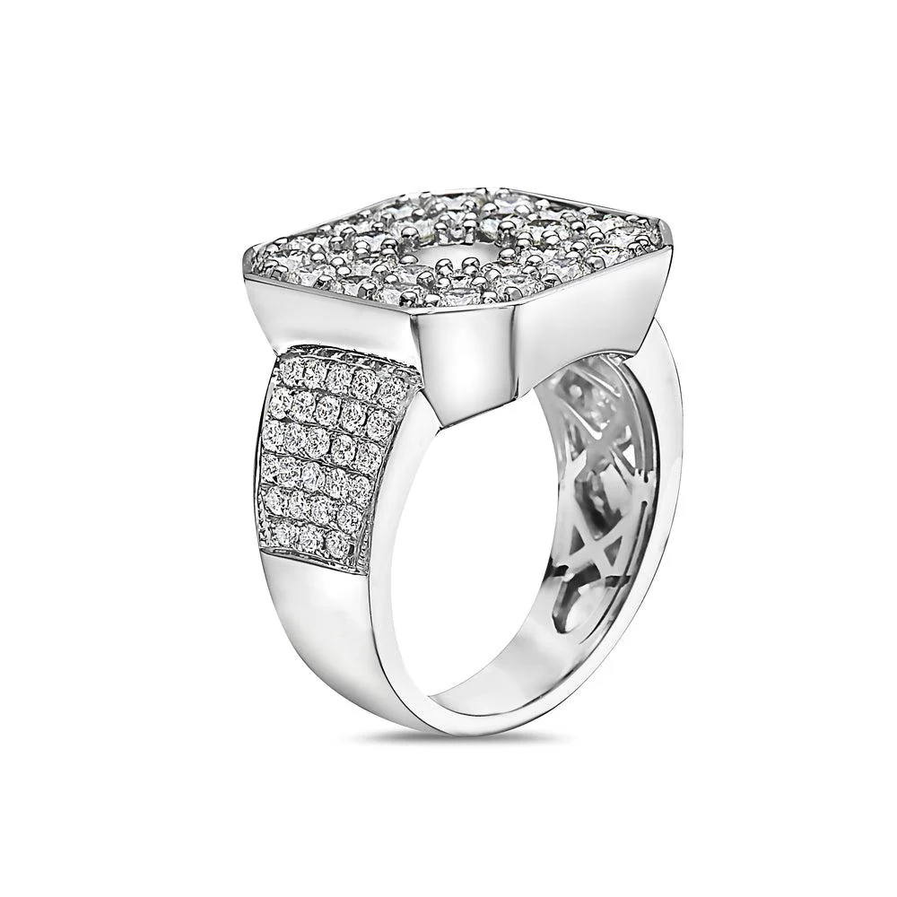 Men's 14K White Gold Ring with 3.83 CT Diamonds - Image 2