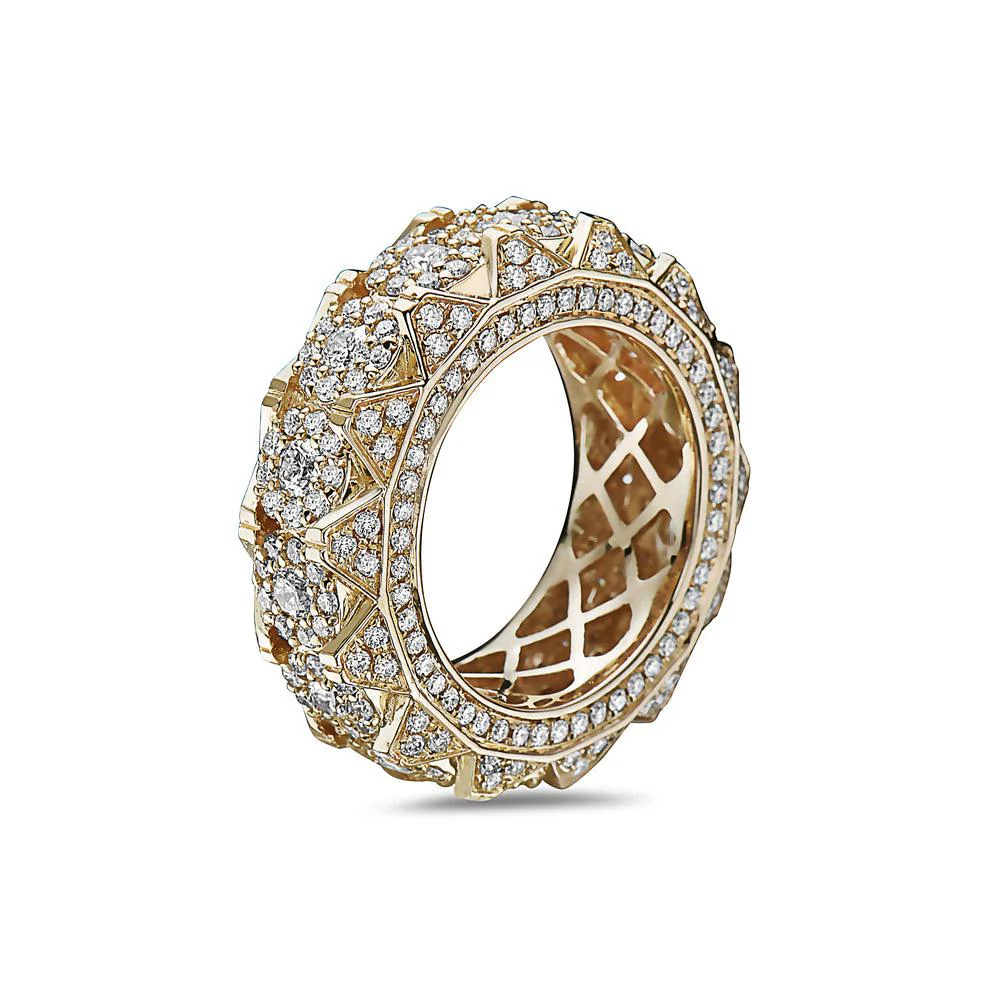 Men's 14K Yellow Gold Band with 4.85 CT Diamonds - Image 2