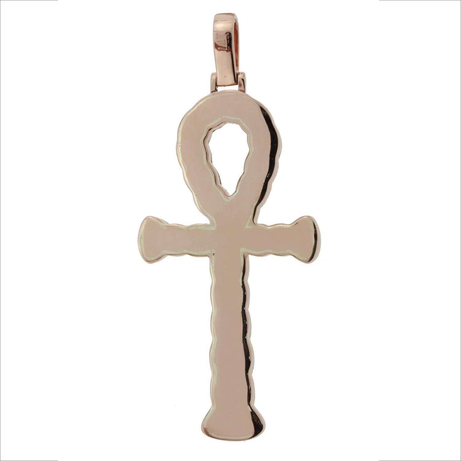 Men's Rose Gold Diamond Ankh Pendant - Image 2