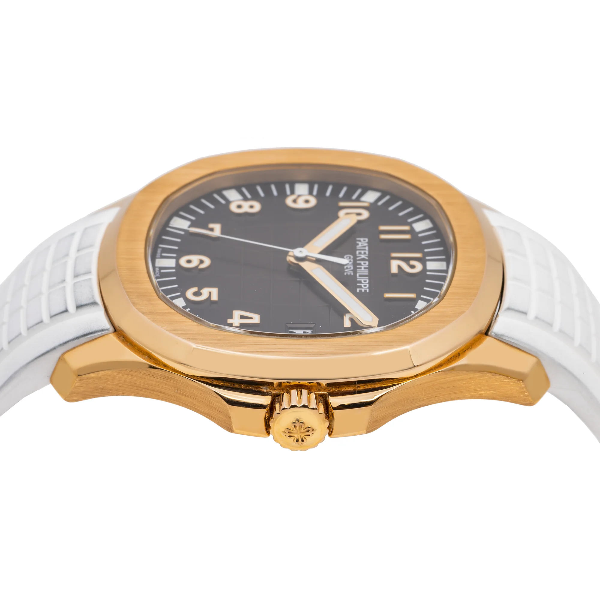 Patek Philippe Aquanaut 40.8MM 5167R-001 Brown Arabic Dial Rose Gold Bezel White Rubber Band - Image 3