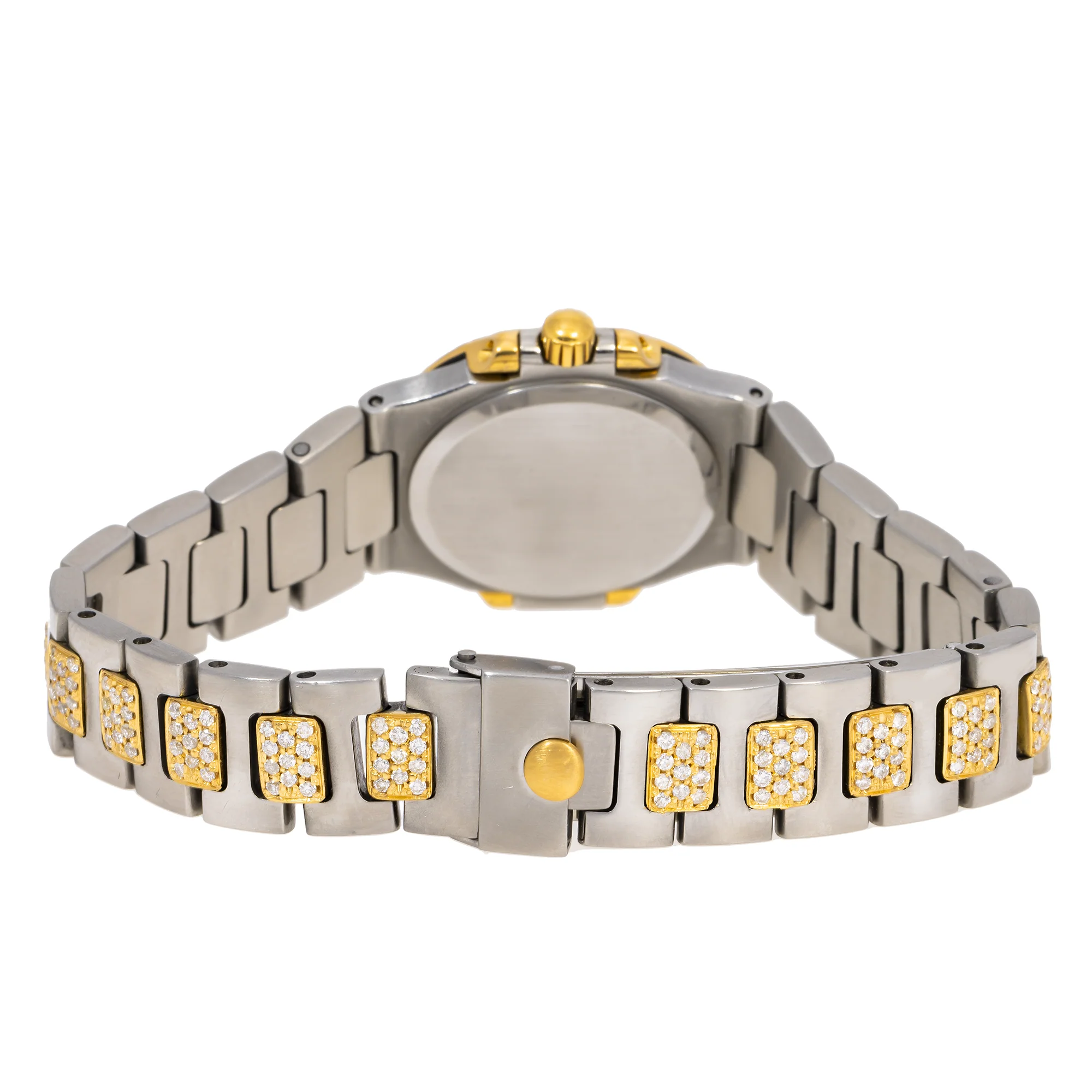 Patek Philippe Nautilus 27MM 4700/62 White Dial Diamond Paved Bezel Two Tone 18K Yellow Gold Semi Diamond Bracelet - Image 6