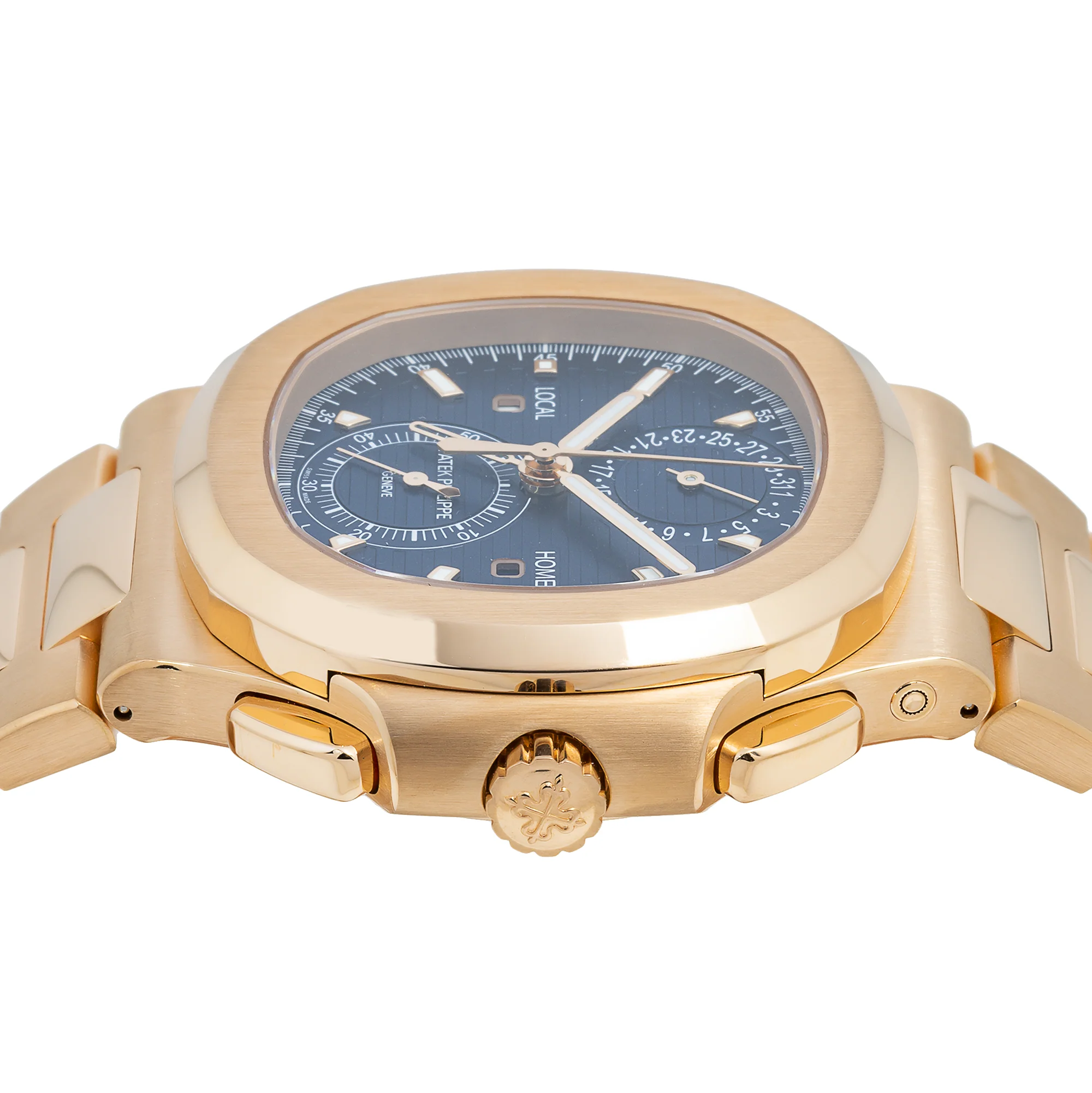 Patek Philippe Nautilus 40.5MM 5990/1R-001 Blue Dial Rose Gold Bezel 18K Rose Gold Bracelet - Image 3