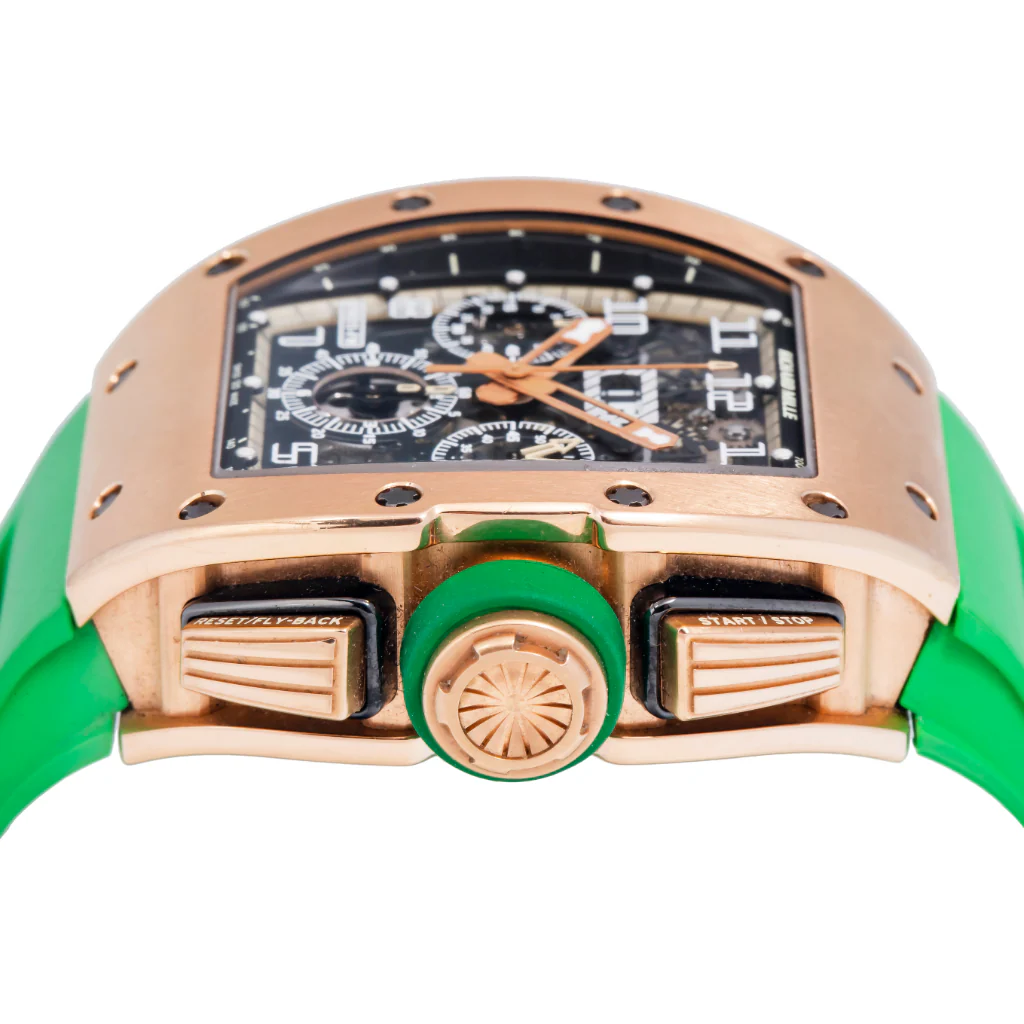 Richard Mille Roberto Mancini RM 011 50MM Transparent Dial With Green Rubber Bracelet - Image 5