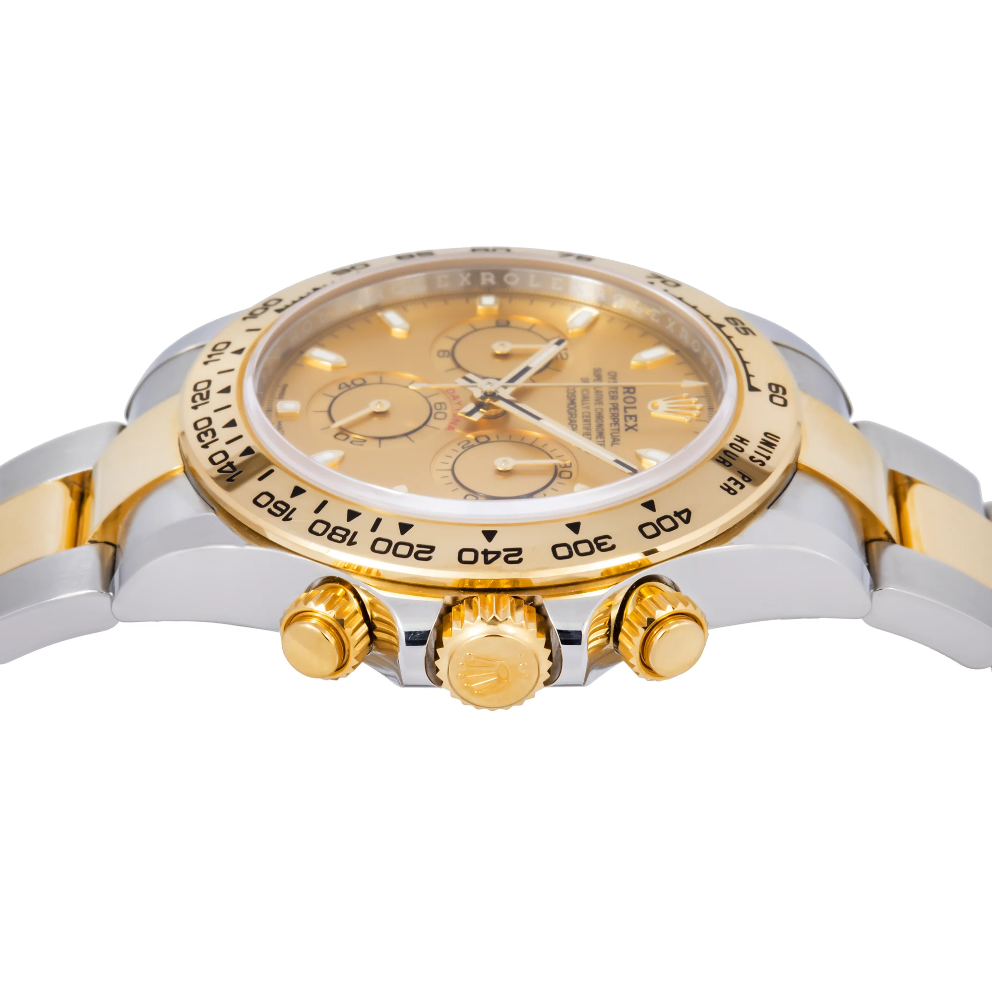 Rolex Cosmograph Daytona 40MM 116503 Champagne Dial Tachymeter Bezel Two Tone Yellow Gold Oyster Bracelet - Image 3