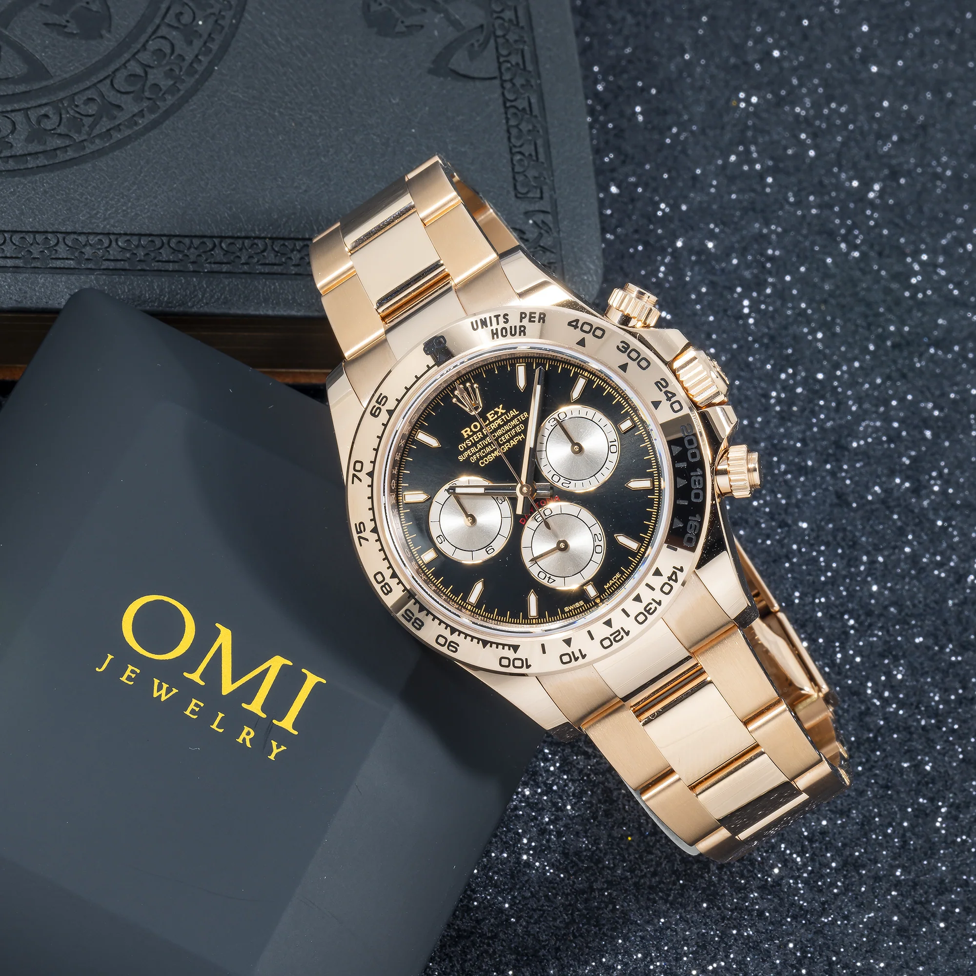 Rolex Cosmograph Daytona 40MM 126505 Black Dial Tachymeter Bezel 18K Rose Gold Oyster Bracelet - Image 4