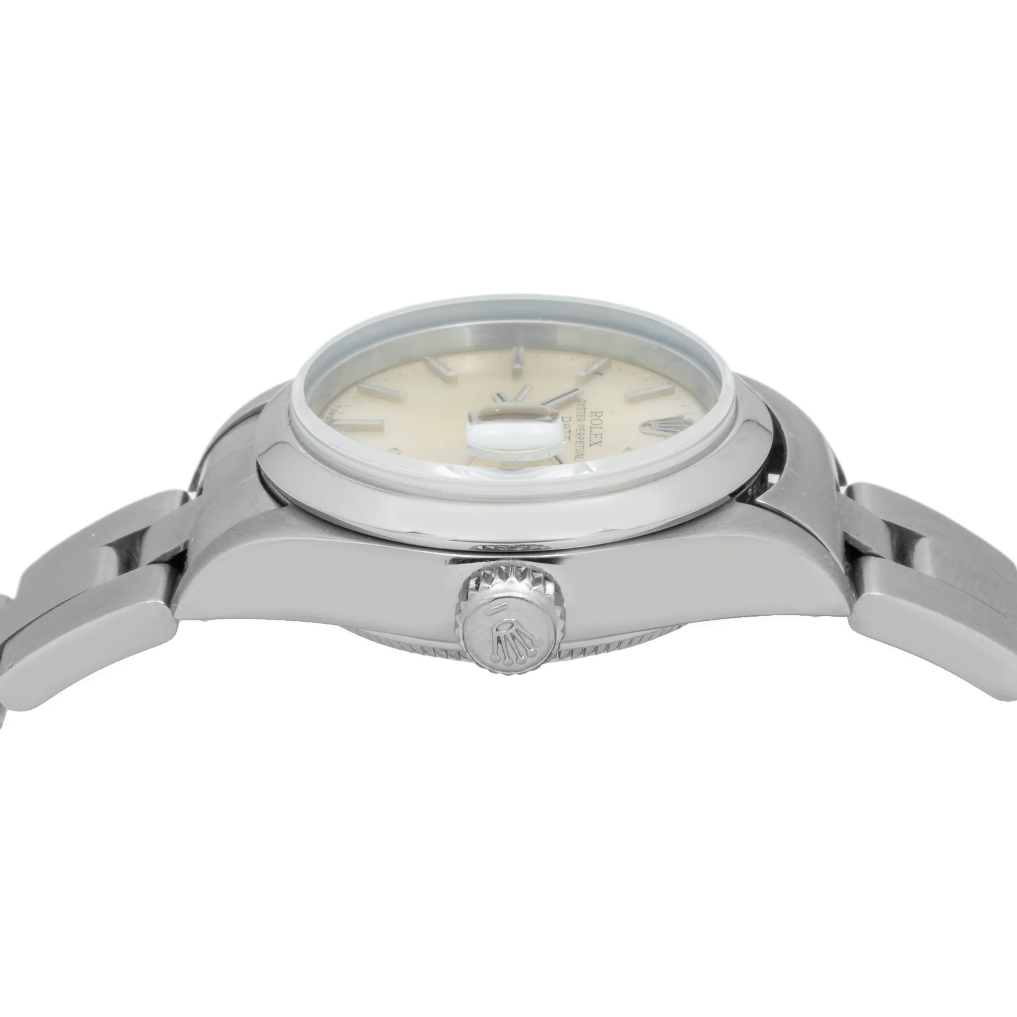 Rolex Date 26MM 79160 Champagne Dial Smooth Bezel Stainless Steel Oyster Bracelet - Image 5