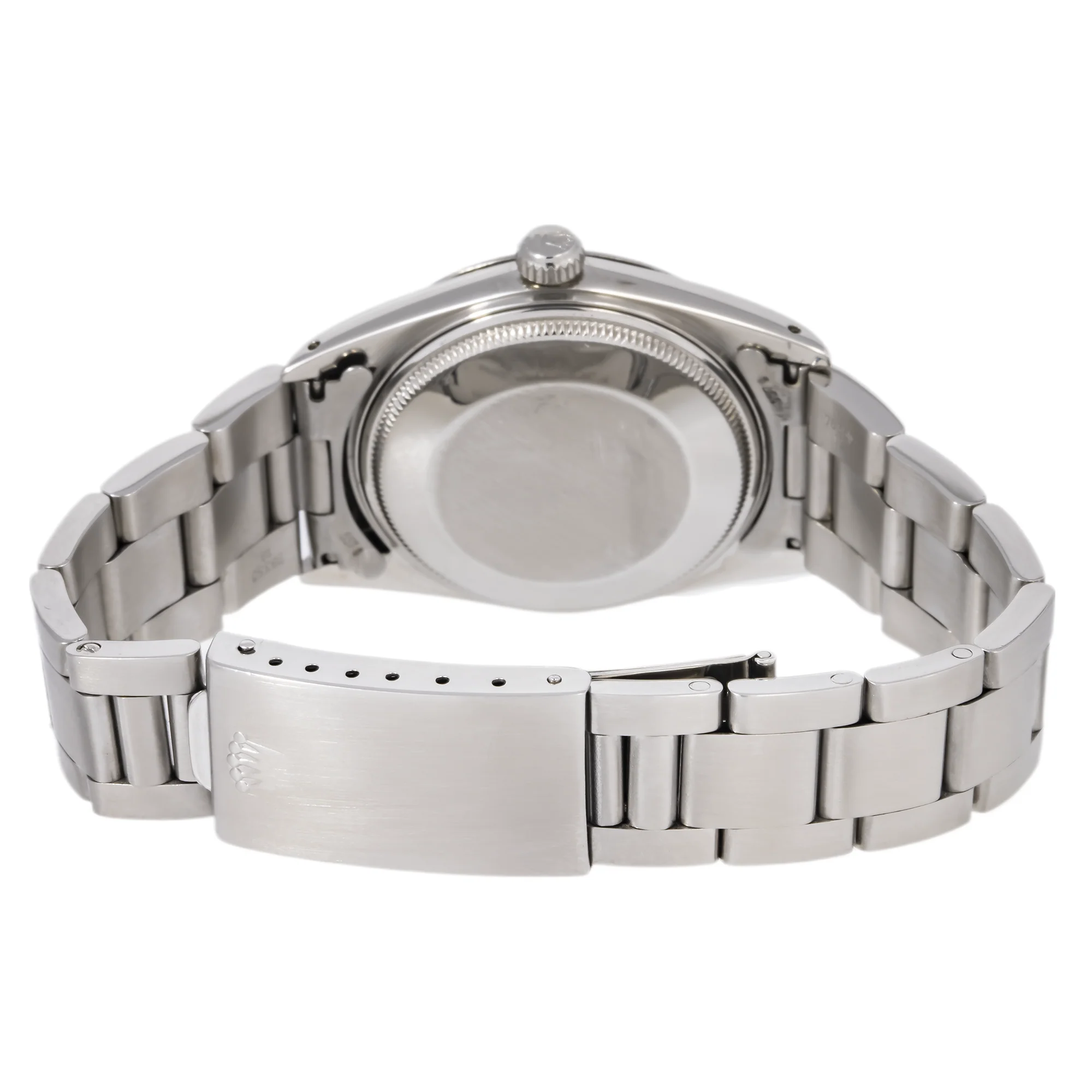 Rolex Date 34MM 14203 Blue Dial Smooth Bezel Stainless Steel Oyster Bracelet - Image 4