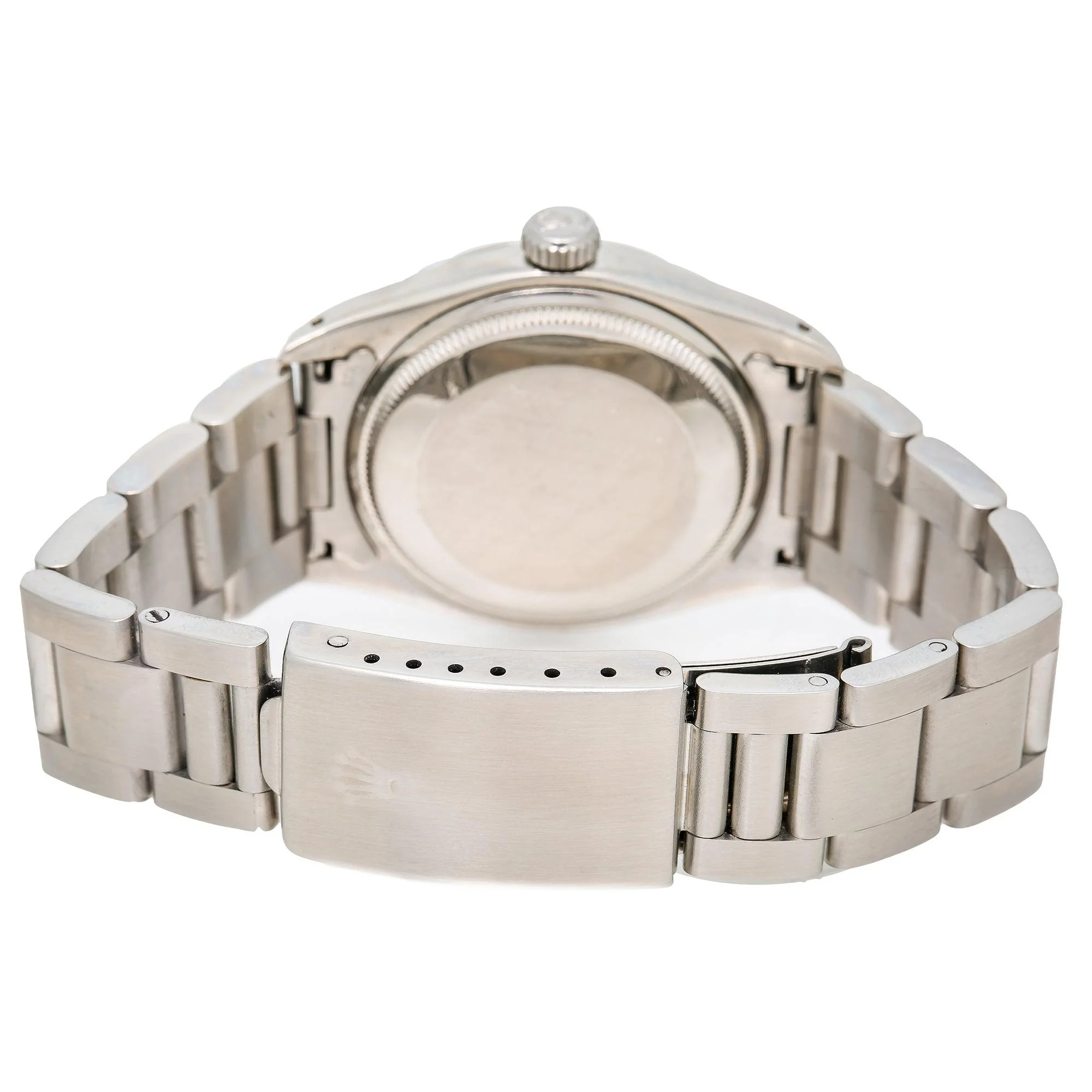 Rolex Date 34MM 1500 White Roman Dial Smooth Bezel Stainless Steel Oyster Bracelet - Image 5