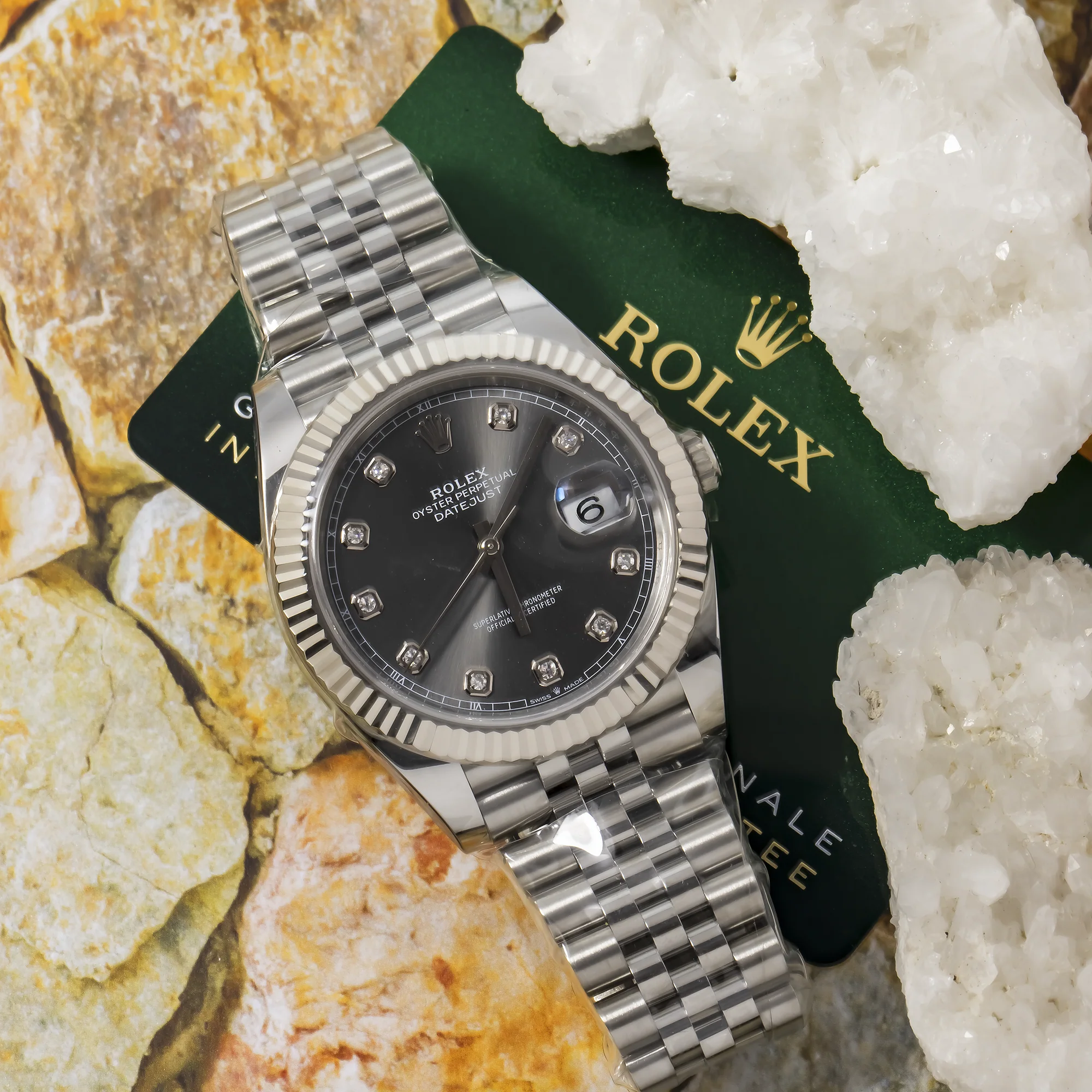 ROLEX DATEJUST 126334 41MM BLACK DIAMOND DIAL AND STEINLESS STEEL OYSTER BRACELET - Image 5