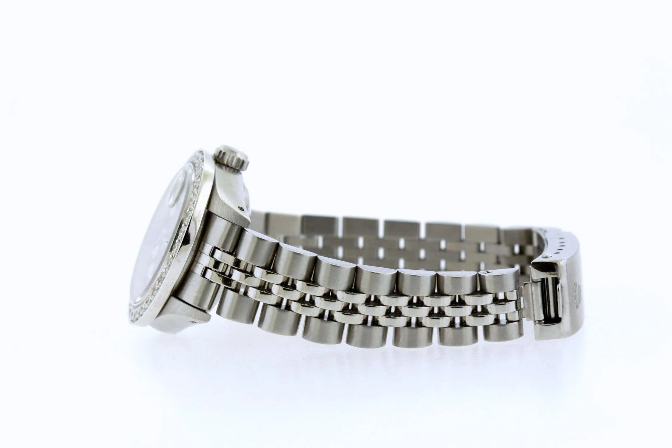 Rolex Datejust 26MM 6916 Blue Mother of Pearl Roman Dial Diamond Bezel Stainless Steel Jubilee Bracelet 1.2ct - Image 3