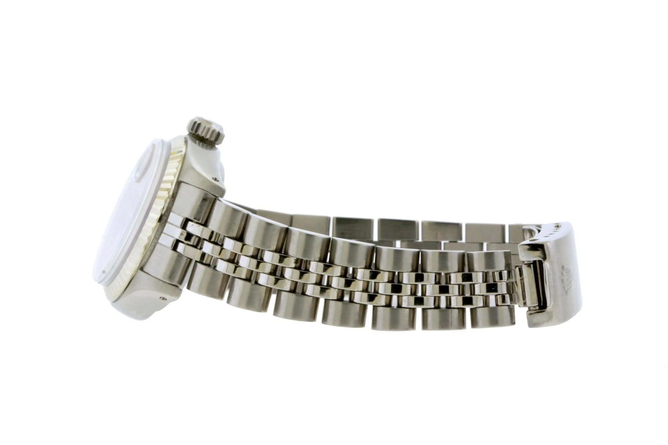 Rolex Datejust 26MM 6916 Blue Mother of Pearl Roman Dial Fluted Bezel Stainless Steel Jubilee Bracelet - Image 3