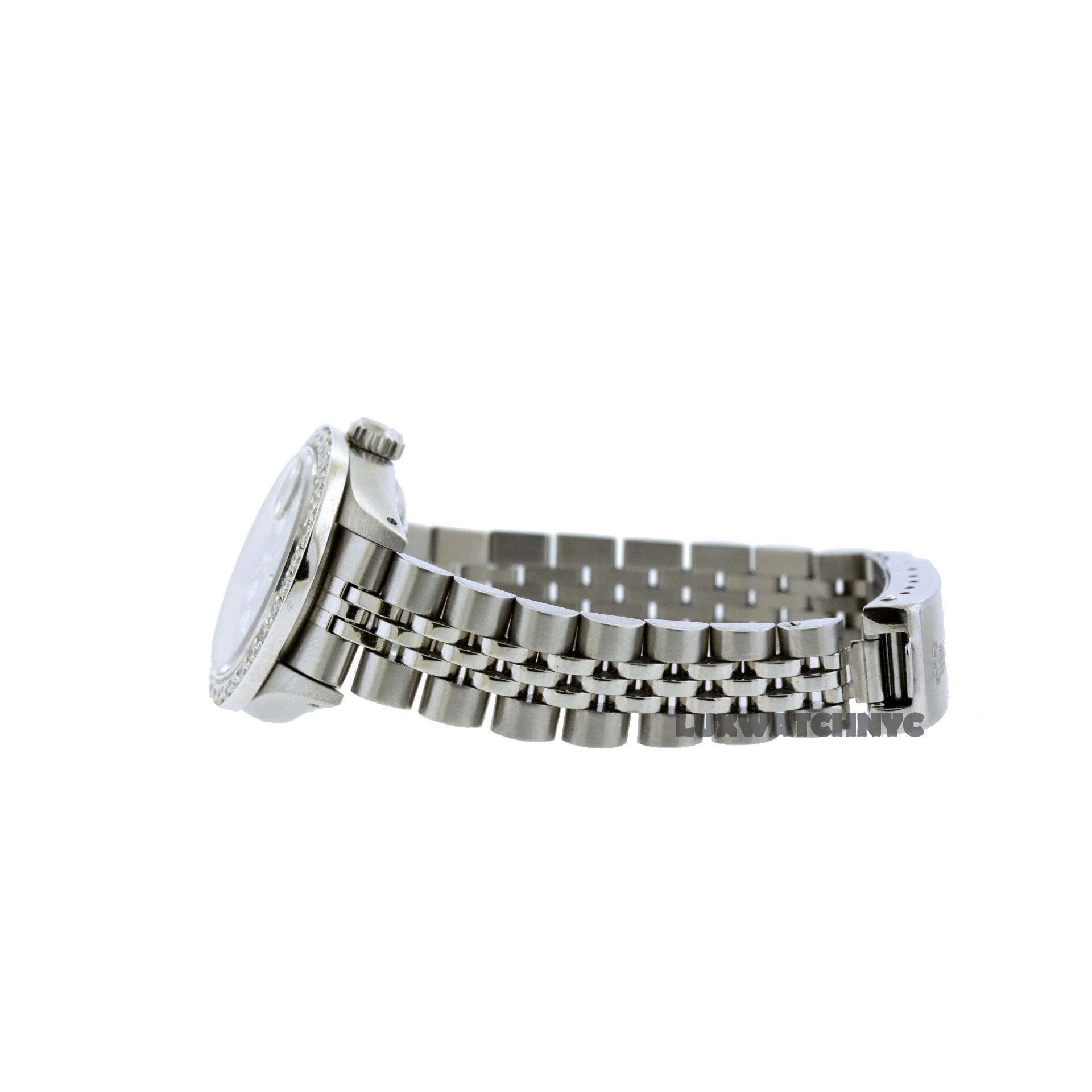 Rolex Datejust 26MM 6916 White Mother of Pearl Diamond Dial Diamond Bezel Stainless Steel Jubilee Bracelet 1.2ct - Image 3