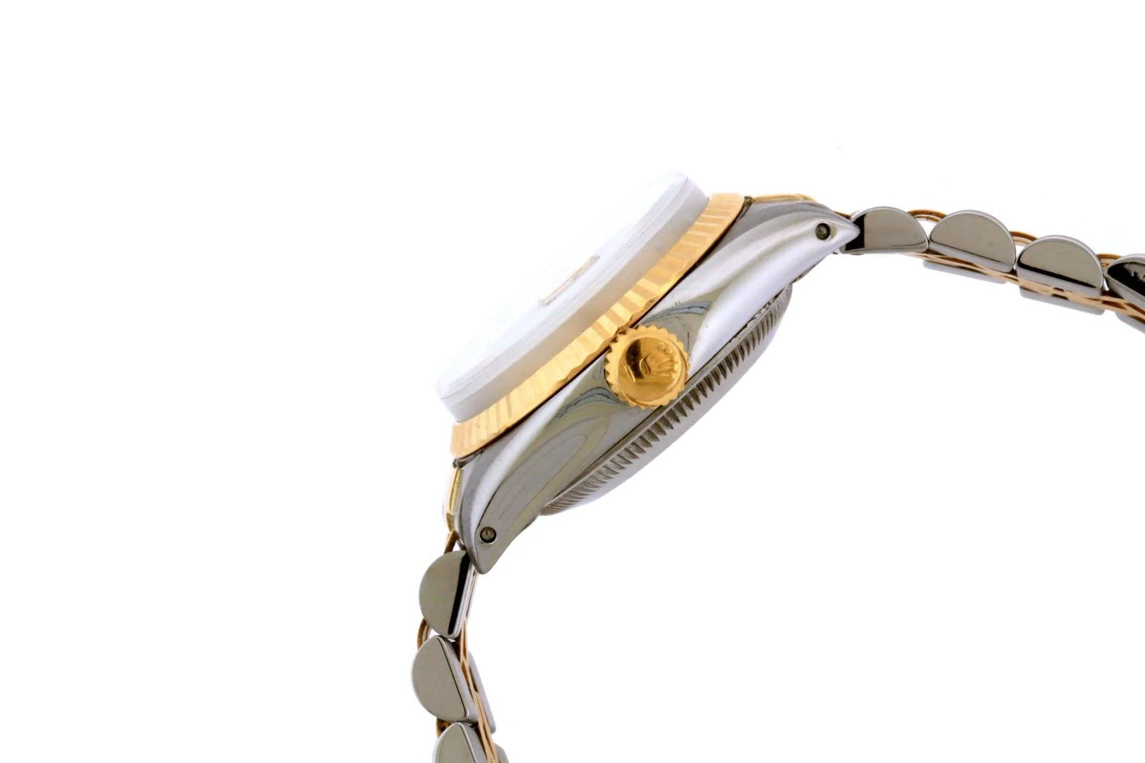 Rolex Datejust 26MM 6917 Black Diamond Dial Fluted Bezel Two Tone Yellow Gold Jubilee Bracelet - Image 2