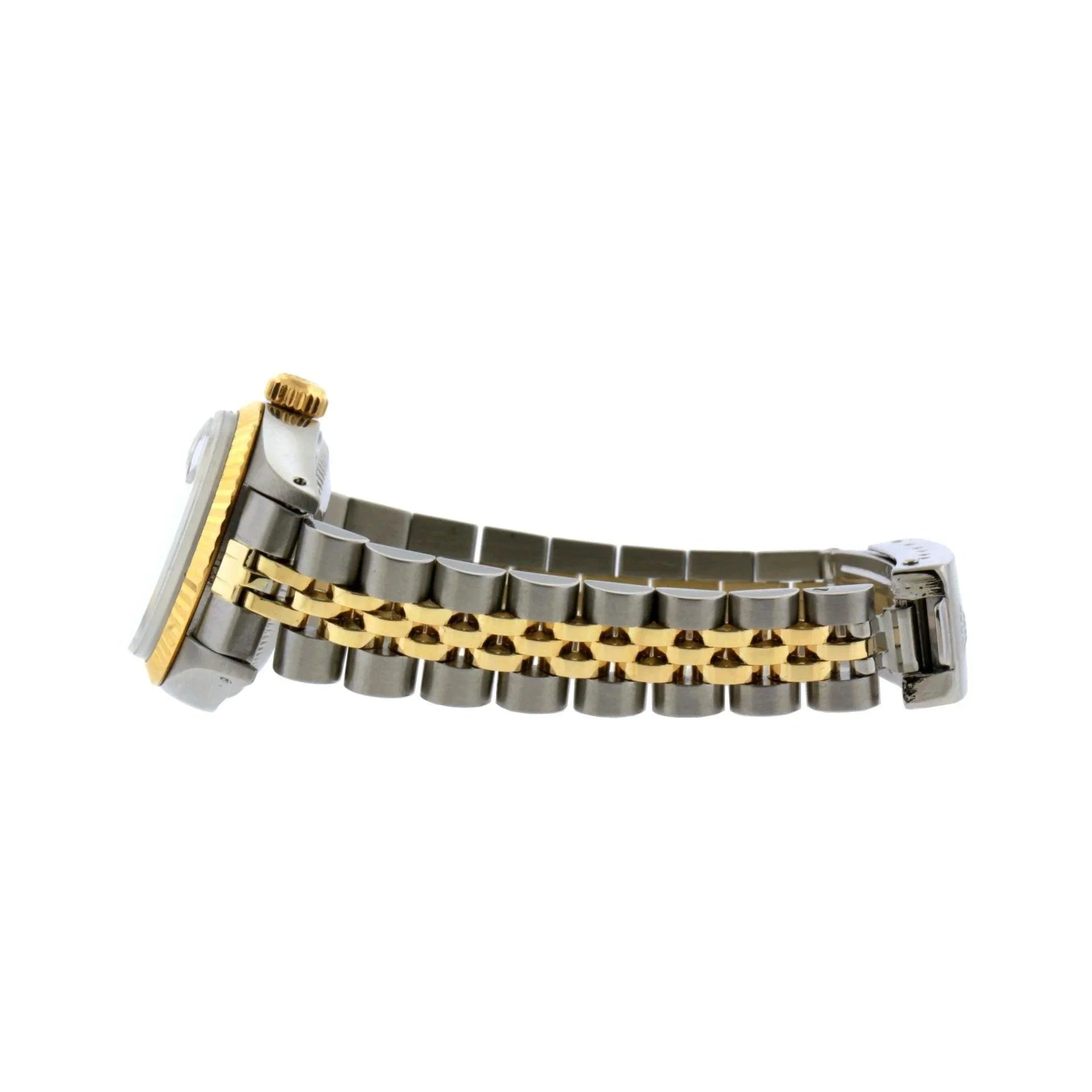 Rolex Datejust 26MM 6917 Blue Diamond Dial Fluted Bezel Two Tone Yellow Gold Jubilee Bracelet - Image 3