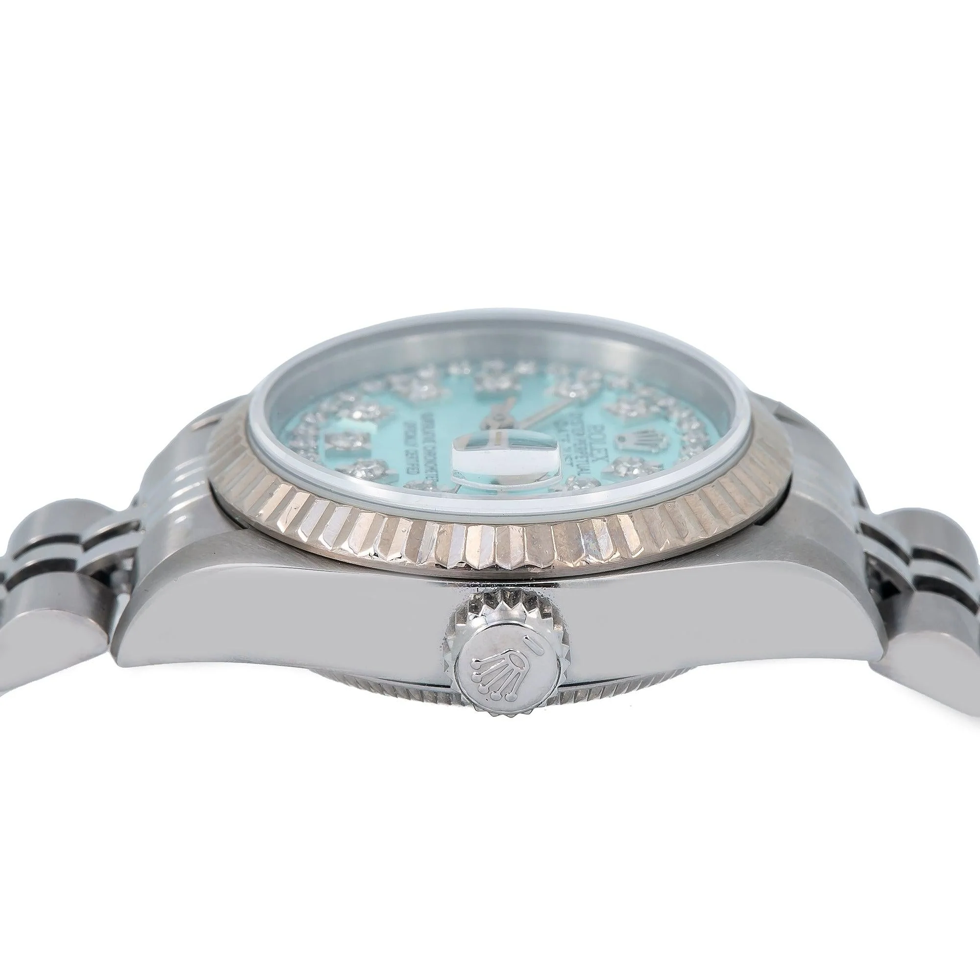 Rolex Datejust 26MM 6917 Ice Blue Diamond Dial Fluted Bezel Stainless Steel Jubilee Bracelet - Image 5
