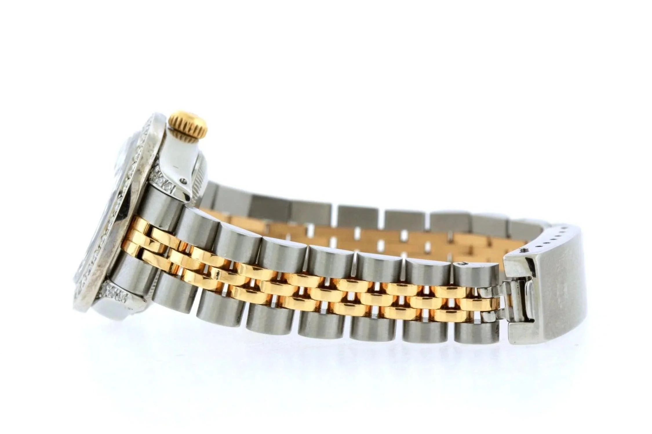 Rolex Datejust 26MM 6917 Ice Blue Pattern Diamond Dial Diamond Bezel Two Tone Yellow Gold Jubilee Bracelet 1.2ct - Image 2