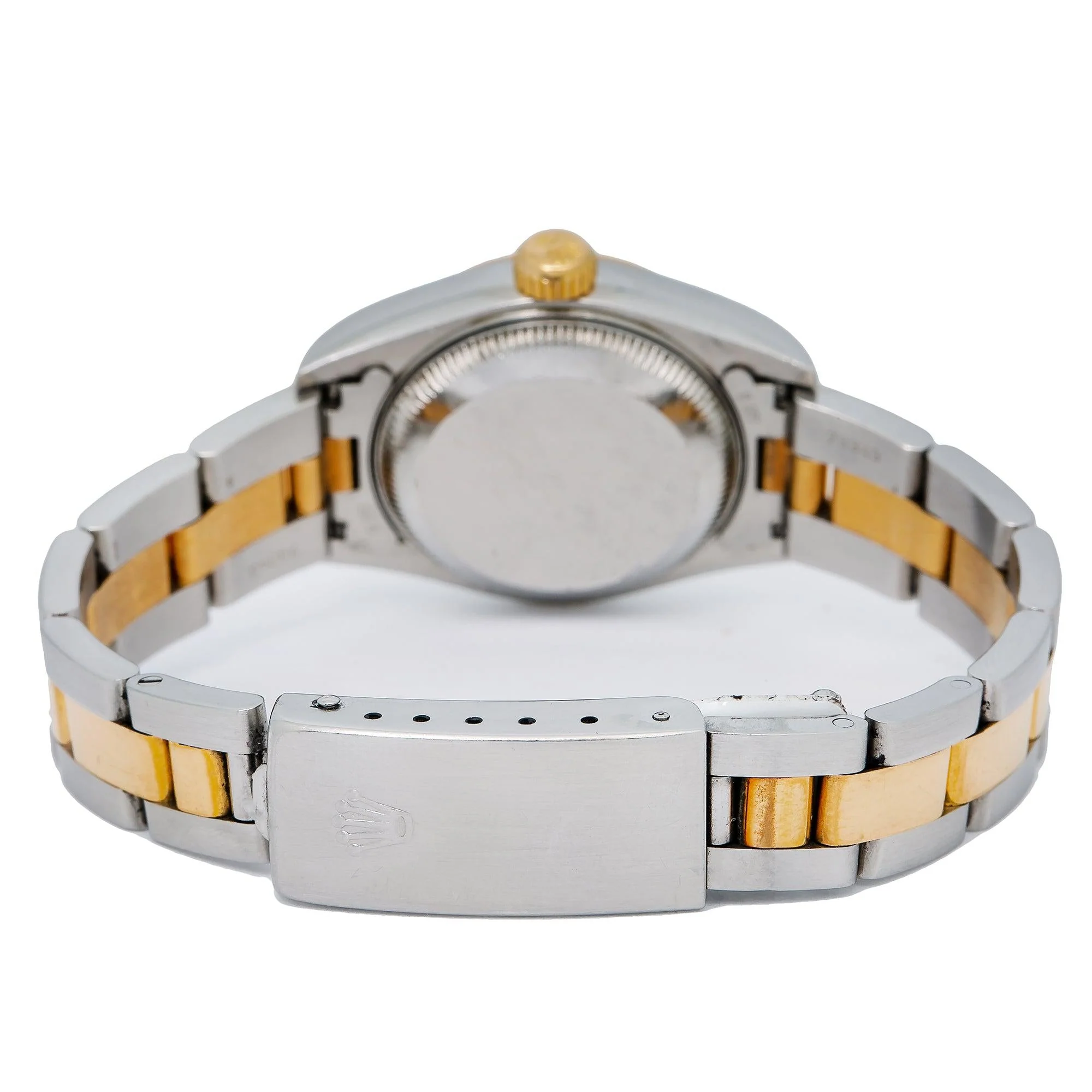 Rolex Datejust 26MM 6917 White Diamond Dial Fluted Bezel Two Tone Yellow Gold Oyster Bracelet - Image 4