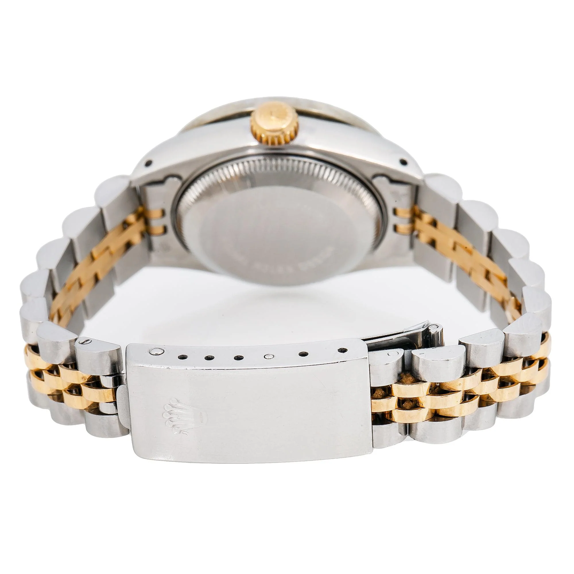 Rolex Datejust 26MM 69173 Black Diamond Dial Diamond Bezel Two Tone Yellow Gold Jubilee Bracelet 1.2ct - Image 6