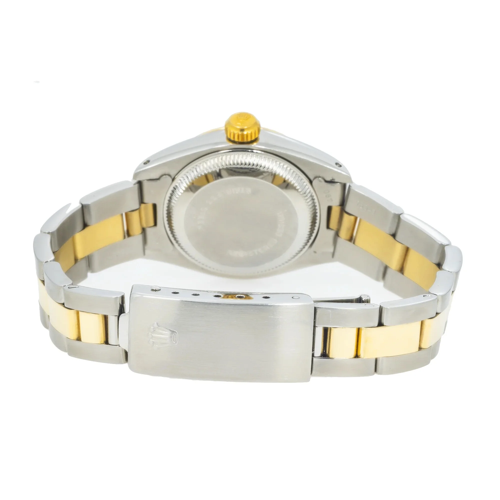 Rolex Datejust 26MM 69173 Blue Dial Fluted Bezel Two Tone Yellow Gold Oyster Bracelet - Image 4