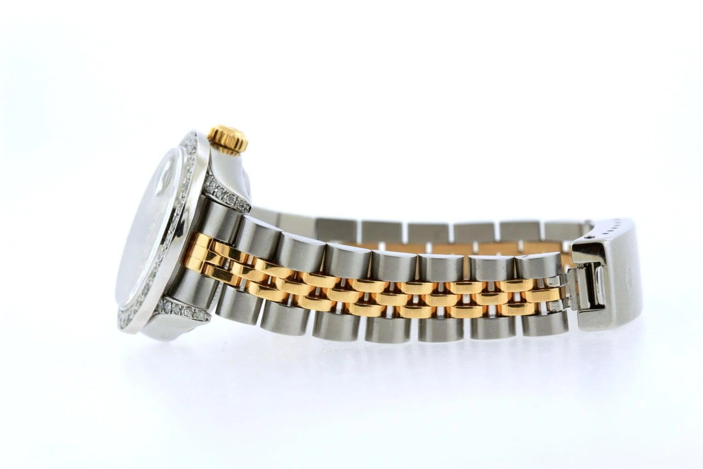Rolex Datejust 26MM 69173 Blue Roman Dial Diamond Bezel Two Tone Yellow Gold Jubilee Bracelet 1.2ct - Image 2