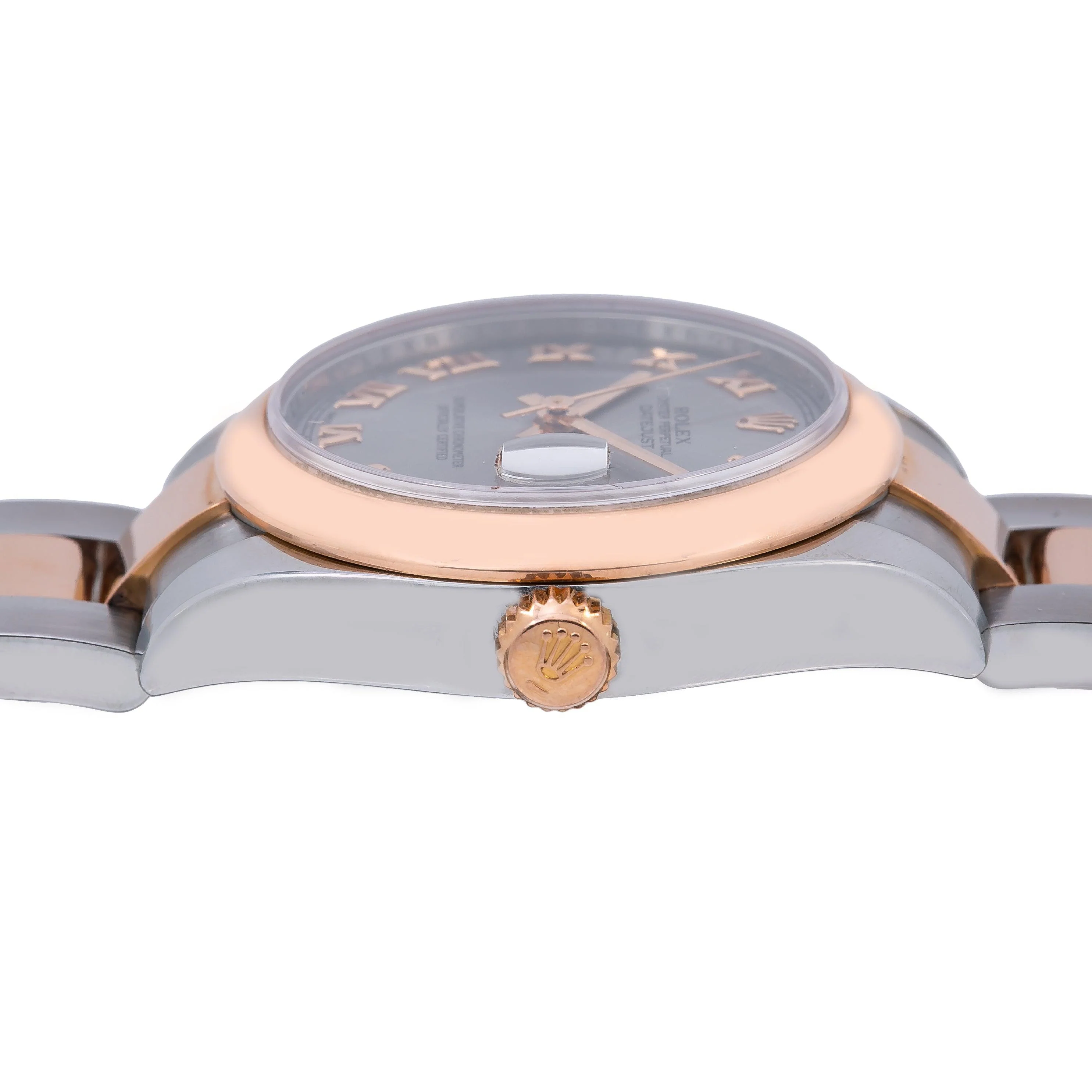 Rolex Datejust 31MM 178241 Silver Roman Dial Smooth Bezel Two Tone Rose Gold Oyster Bracelet - Image 4