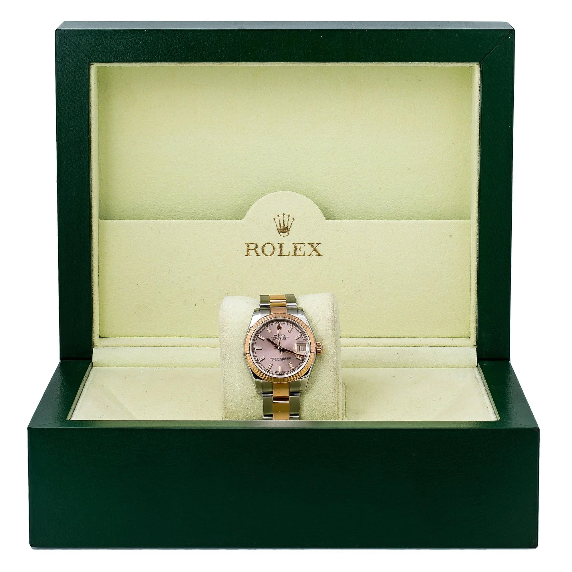 Rolex Datejust 31MM 178271 Pink Dial Fluted Bezel Two Tone Rose Gold Oyster Bracelet - Image 7