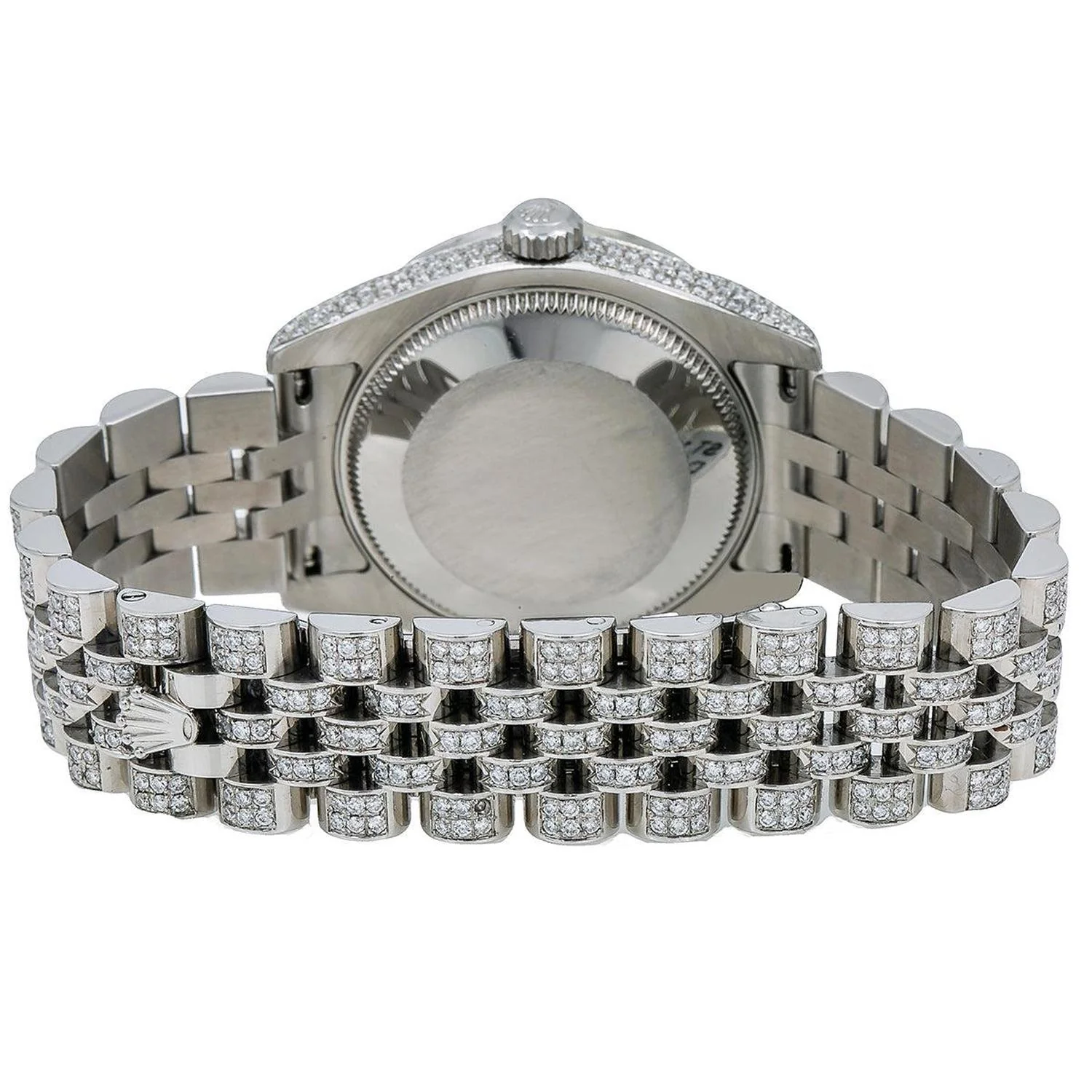 Rolex Datejust 31MM 178274 Diamond Paved Roman Dial Diamond Bezel Stainless Steel Full Diamond Jubilee Bracelet 10.15ct - Image 5