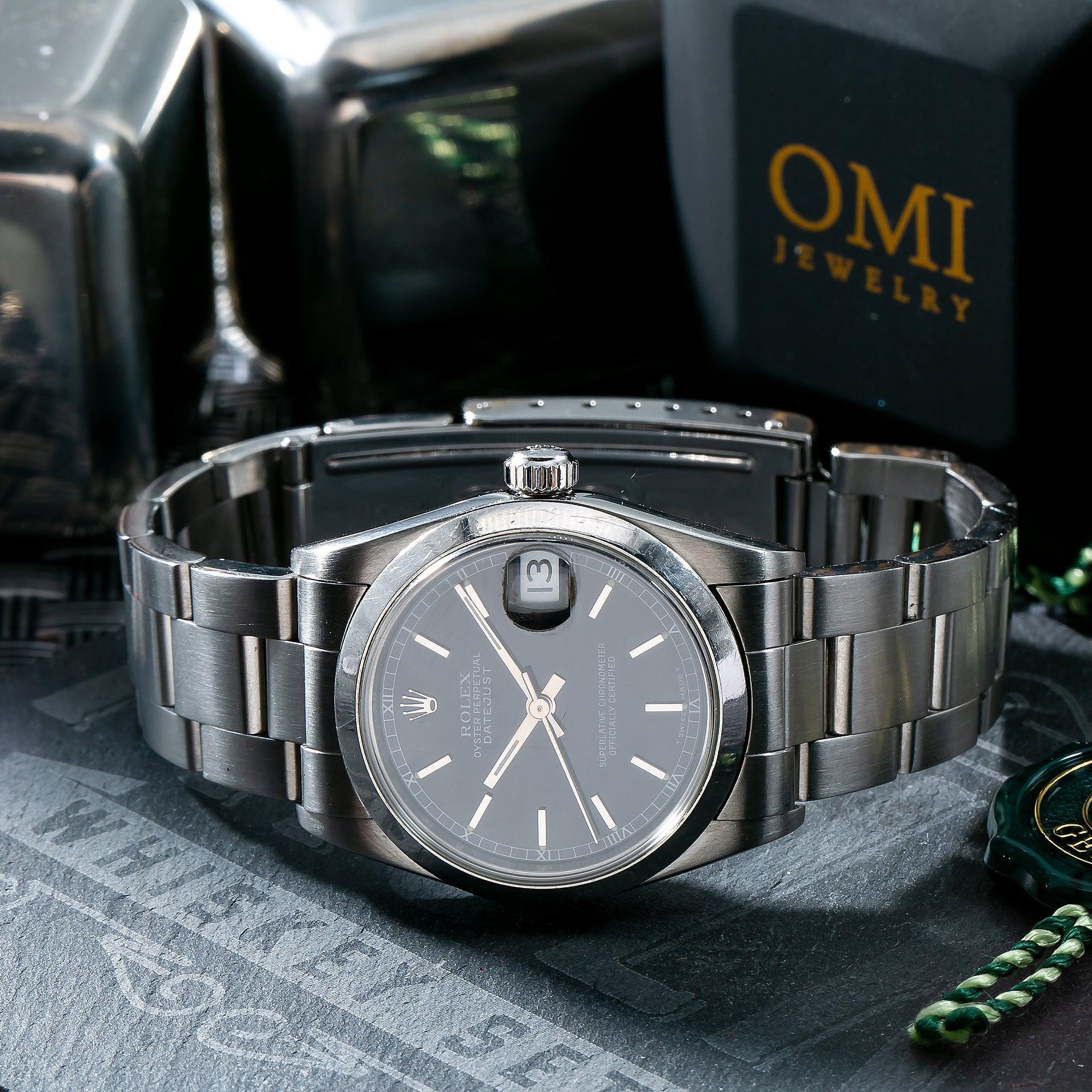 Rolex Datejust 31MM 68240 Black Dial Smooth Bezel Stainless Steel Oyster Bracelet - Image 3