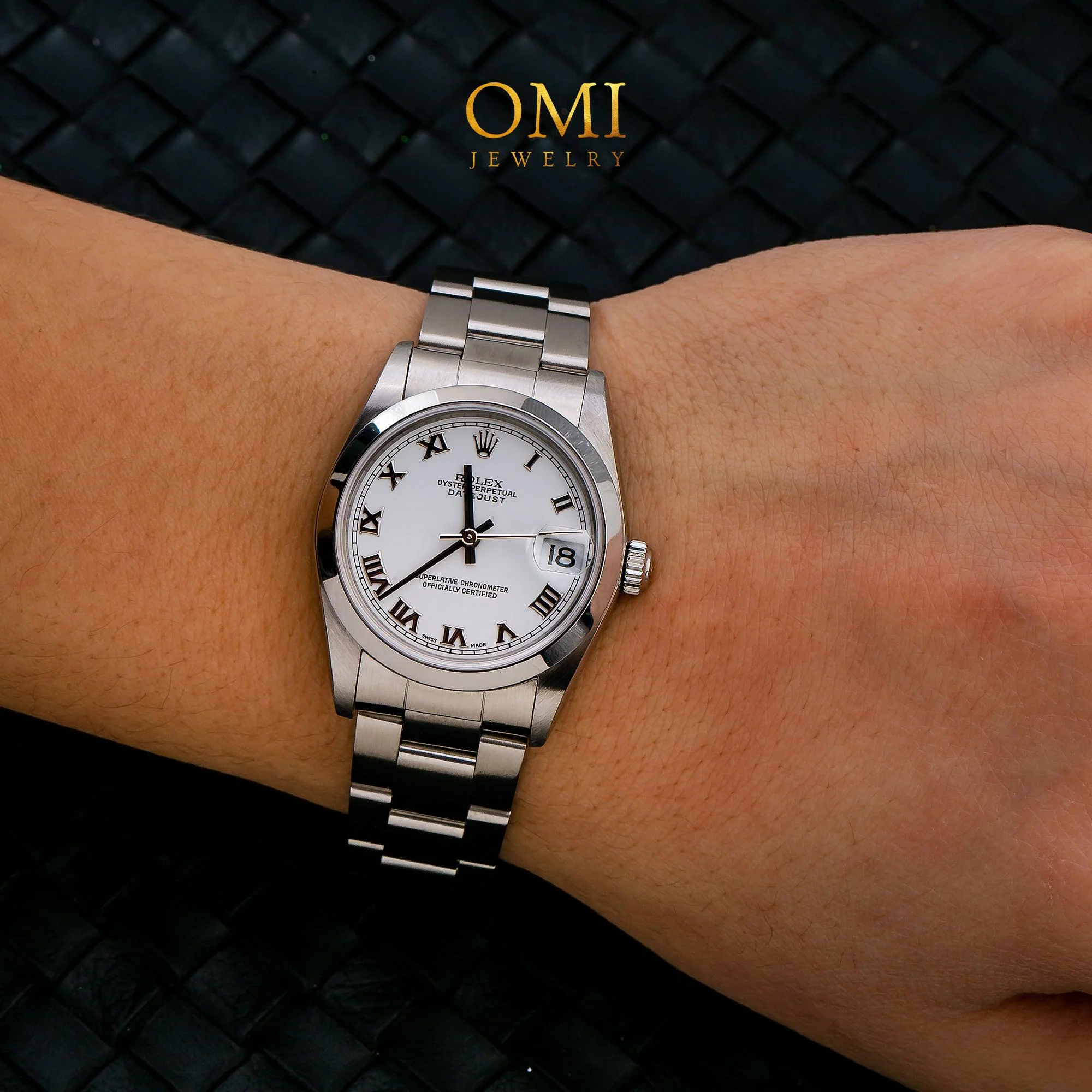 Rolex Datejust 31MM 68240 White Roman Dial Smooth Bezel Stainless Steel Oyster Bracelet - Image 2