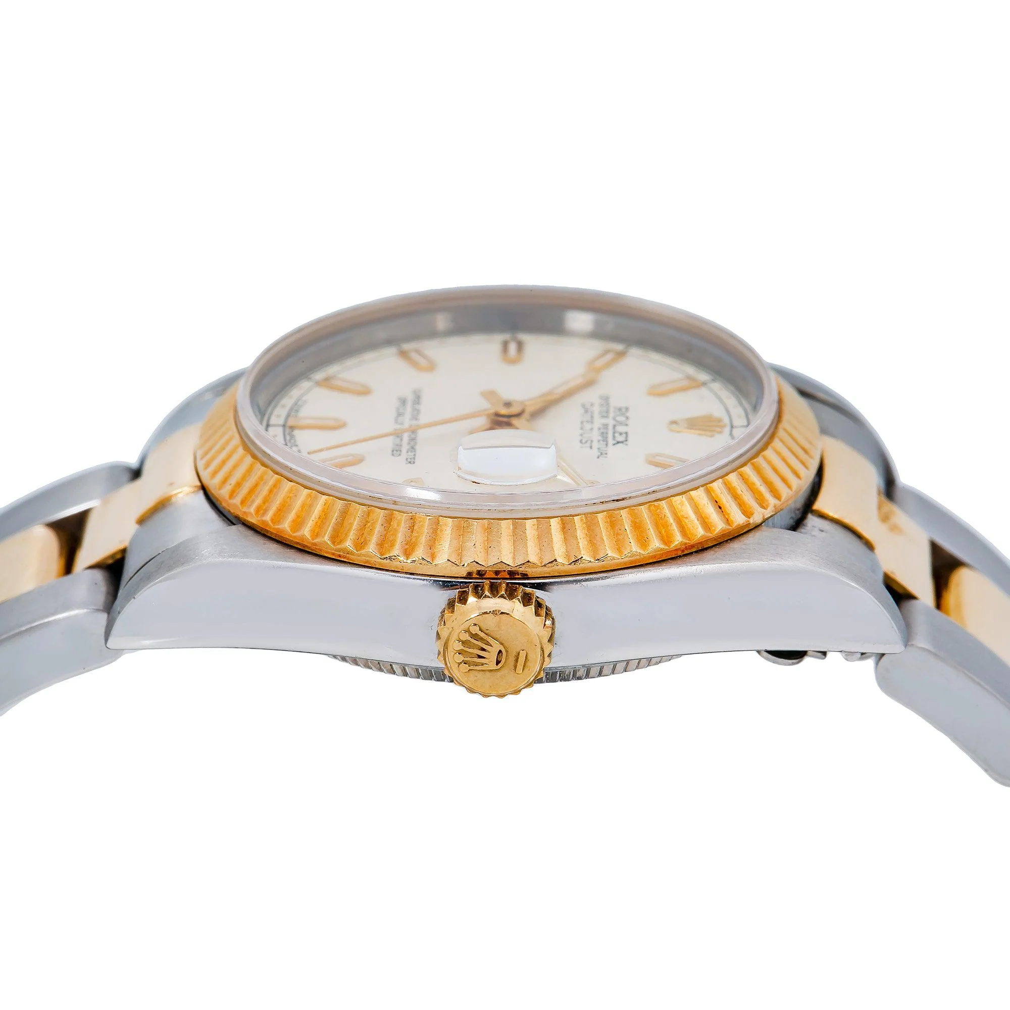 Rolex Datejust 31MM 68243 Ivory Pattern Dial Fluted Bezel Two Tone Yellow Gold Oyster Bracelet - Image 5