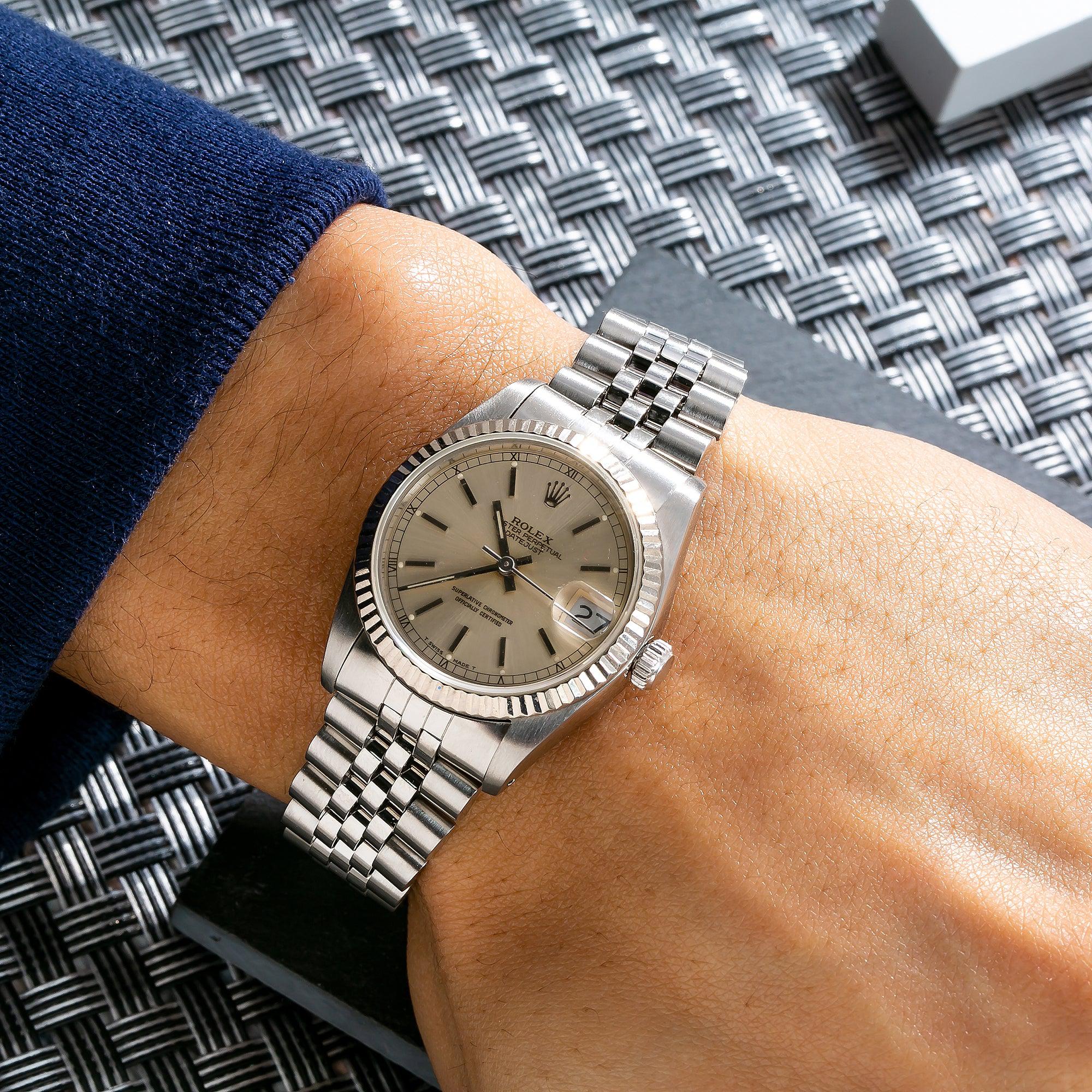 Rolex Datejust 31MM 78274 Silver Dial Fluted Bezel Stainless Steel Jubilee Bracelet - Image 2
