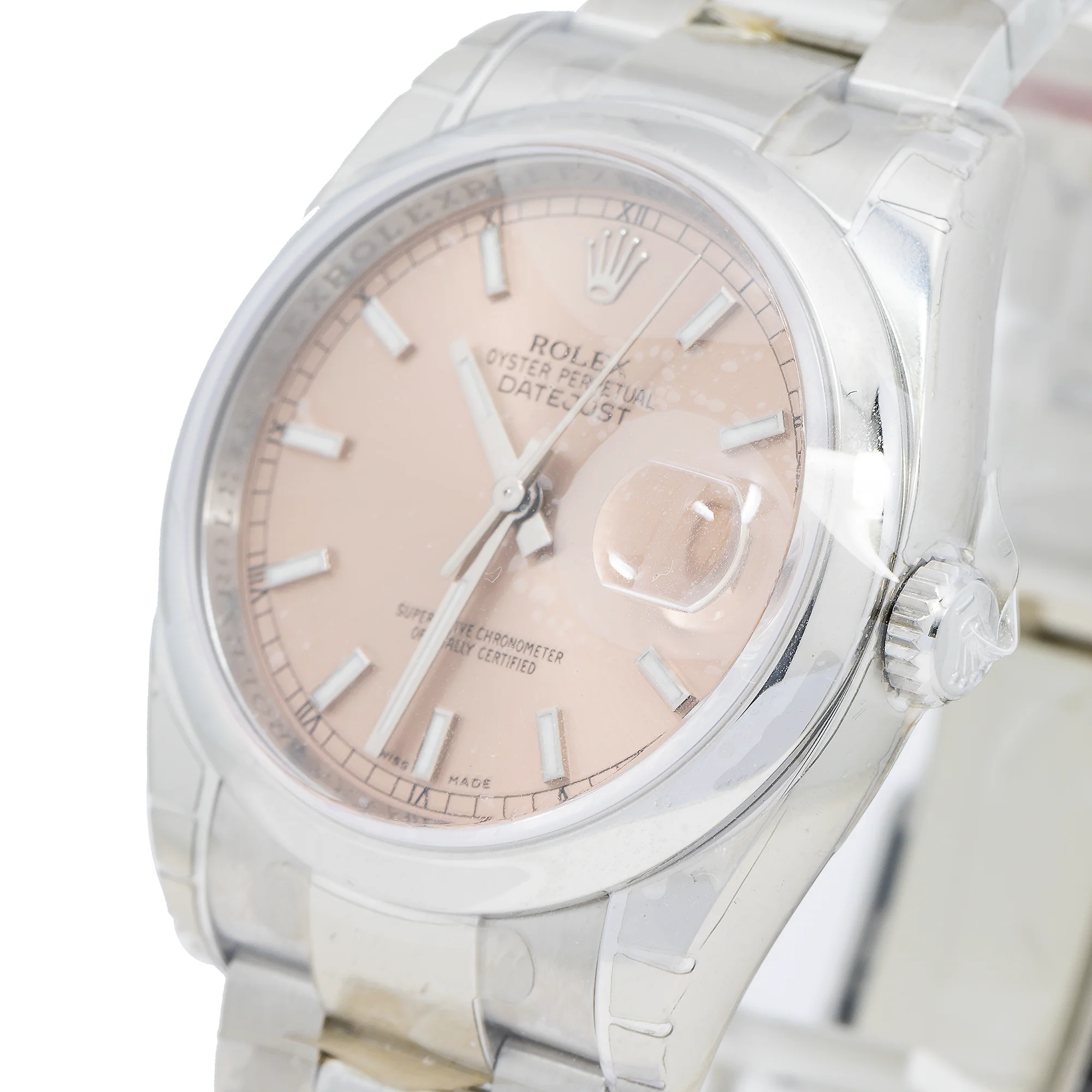 Rolex Datejust 36MM 116200 Everose Dial Smooth Bezel Stainless Steel Oyster Bracelet - Image 2