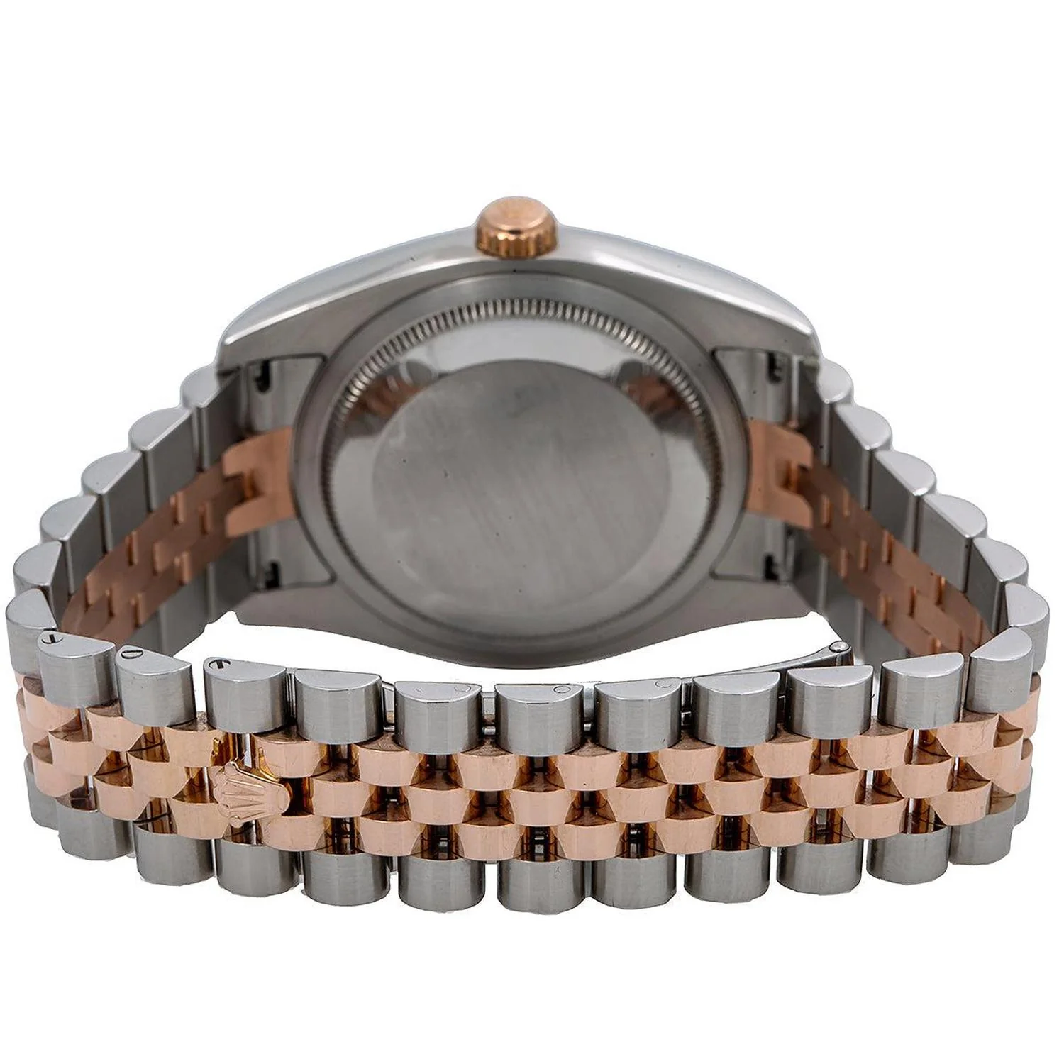 Rolex Datejust 36MM 116231 Black Diamond Dial Fluted Bezel Two Tone Rose Gold Jubilee Bracelet - Image 5