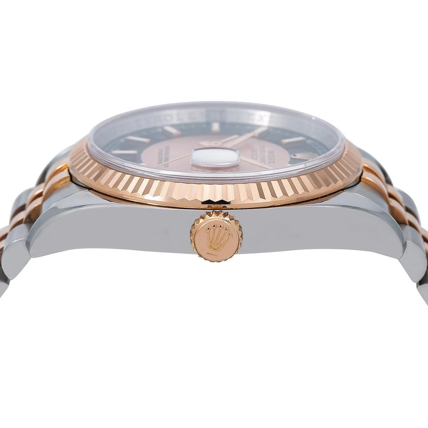 Rolex Datejust 36MM 116231 Black Tuxedo Dial Fluted Bezel Two Tone Rose Gold Jubilee Bracelet - Image 4