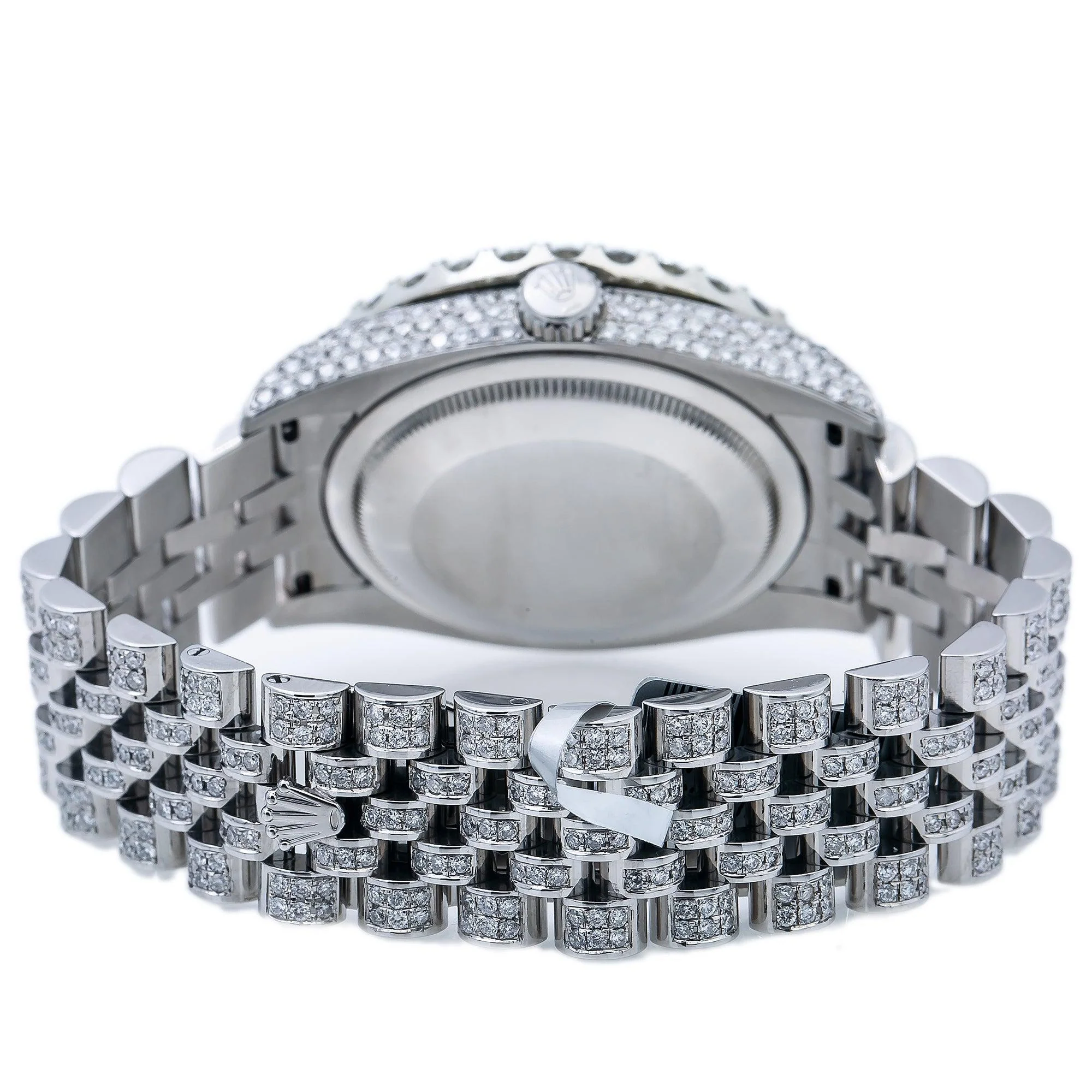 Rolex Datejust 36MM 116234 Black Mother of Pearl Roman Diamond Dial Diamond Bezel Stainless Steel Full Diamond Jubilee Bracelet 11.25ct - Image 5