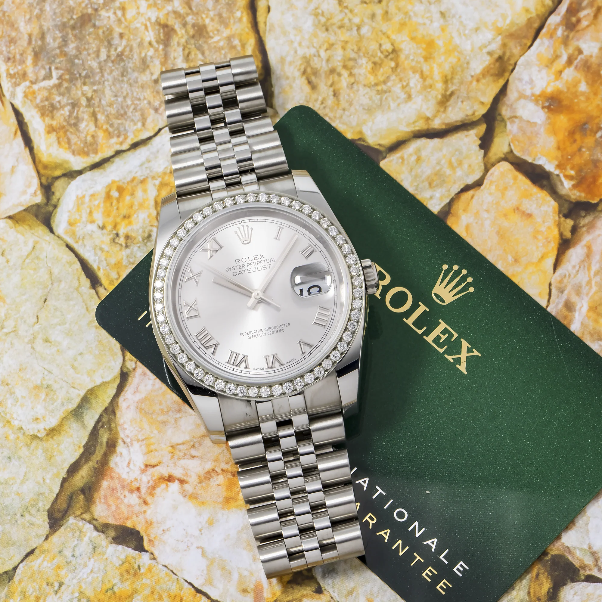 Rolex Datejust 36MM 116234 Silver Roman Dial Fluted Bezel Stainless Steel Jubilee Bracelet - Image 5