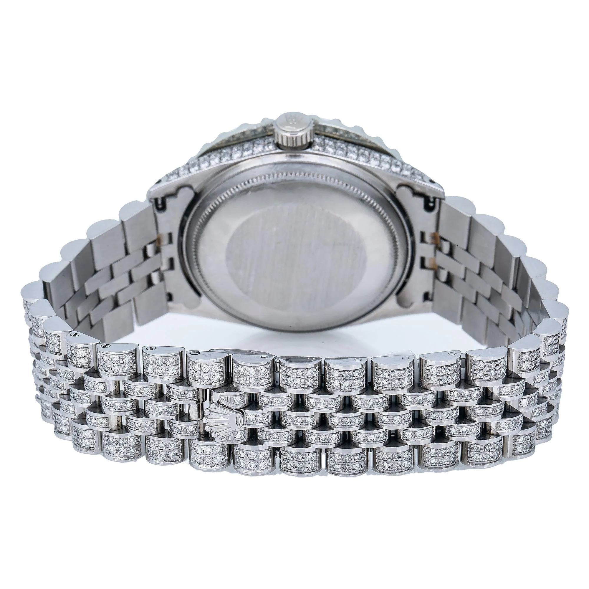Rolex Datejust 36MM 1601 Green Roman Diamond Dial Diamond Bezel Stainless Steel Full Diamond Jubilee Bracelet 9.25ct - Image 6