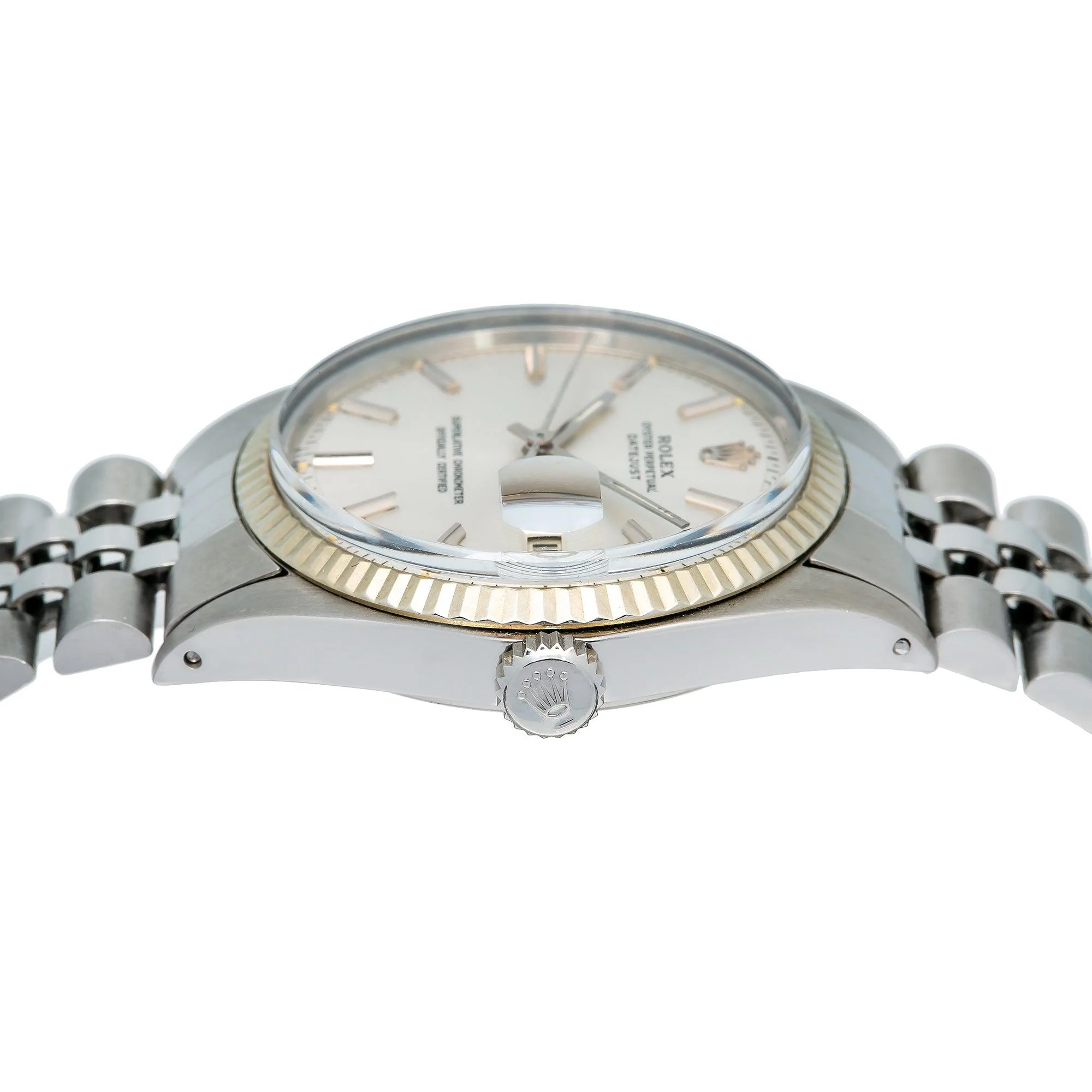 Rolex Datejust 36MM 1601 Silver Dial Fluted Bezel Stainless Steel Jubilee Bracelet - Image 5