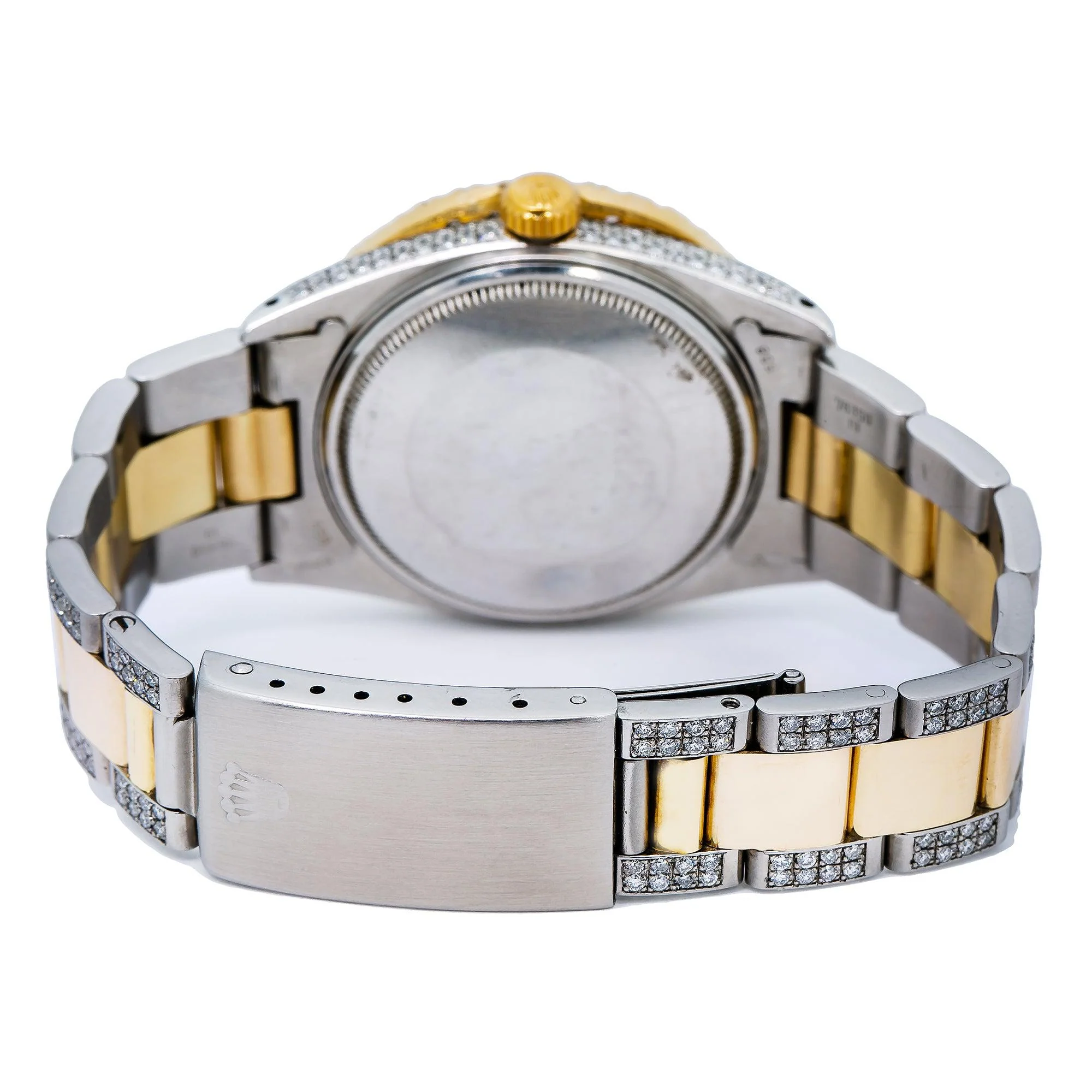 Rolex Datejust 36MM 1601 White Mother of Pearl Roman Diamond Dial Diamond Bezel Two Tone Yellow Gold Semi Diamond Jubilee Bracelet - Image 6
