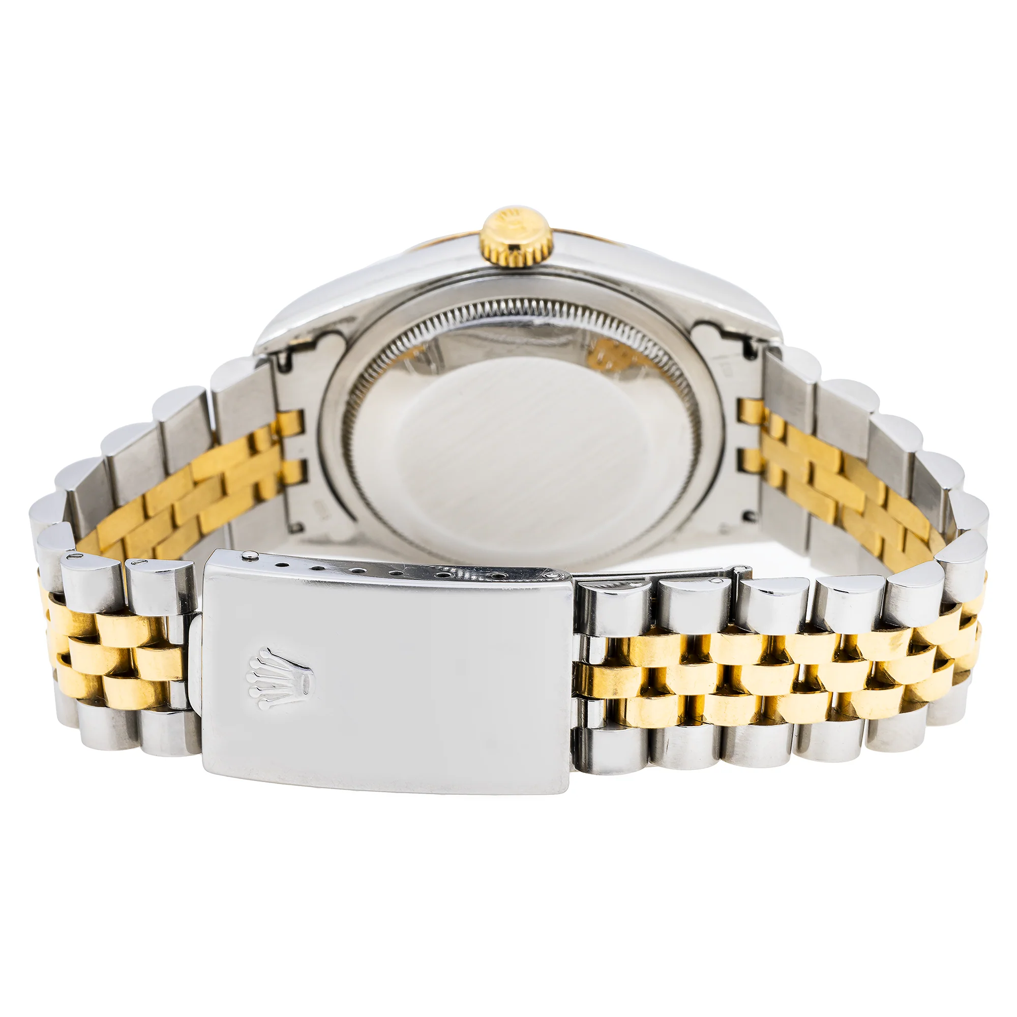 Rolex Datejust 36MM 16013 Silver Pattern Diamond Dial Fluted Bezel Two Tone Yellow Gold Jubilee Bracelet - Image 5