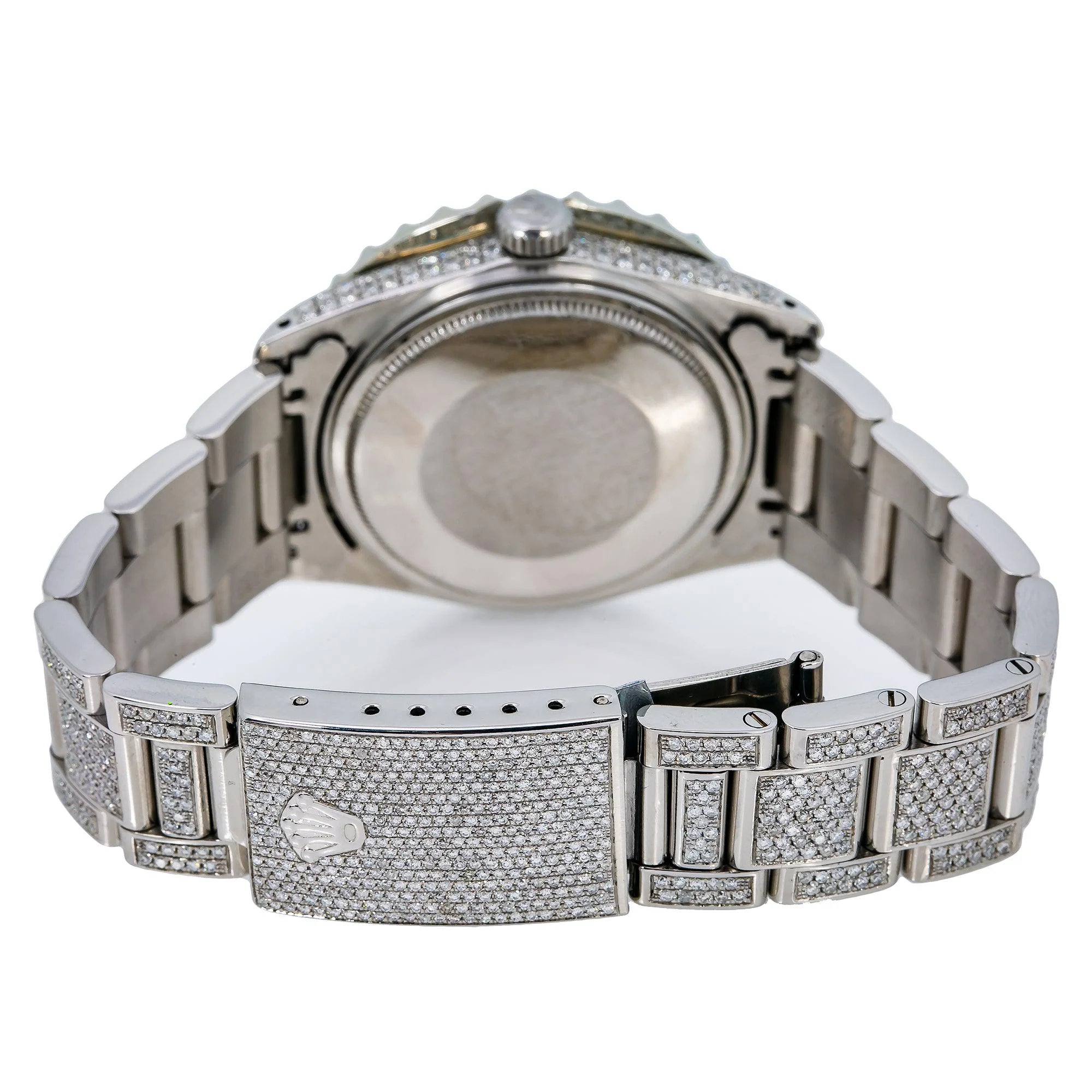 Rolex Datejust 36MM 16200 Purple Roman Diamond Dial Diamond Bezel Stainless Steel Full Diamond Oyster Bracelet 9.25ct - Image 6