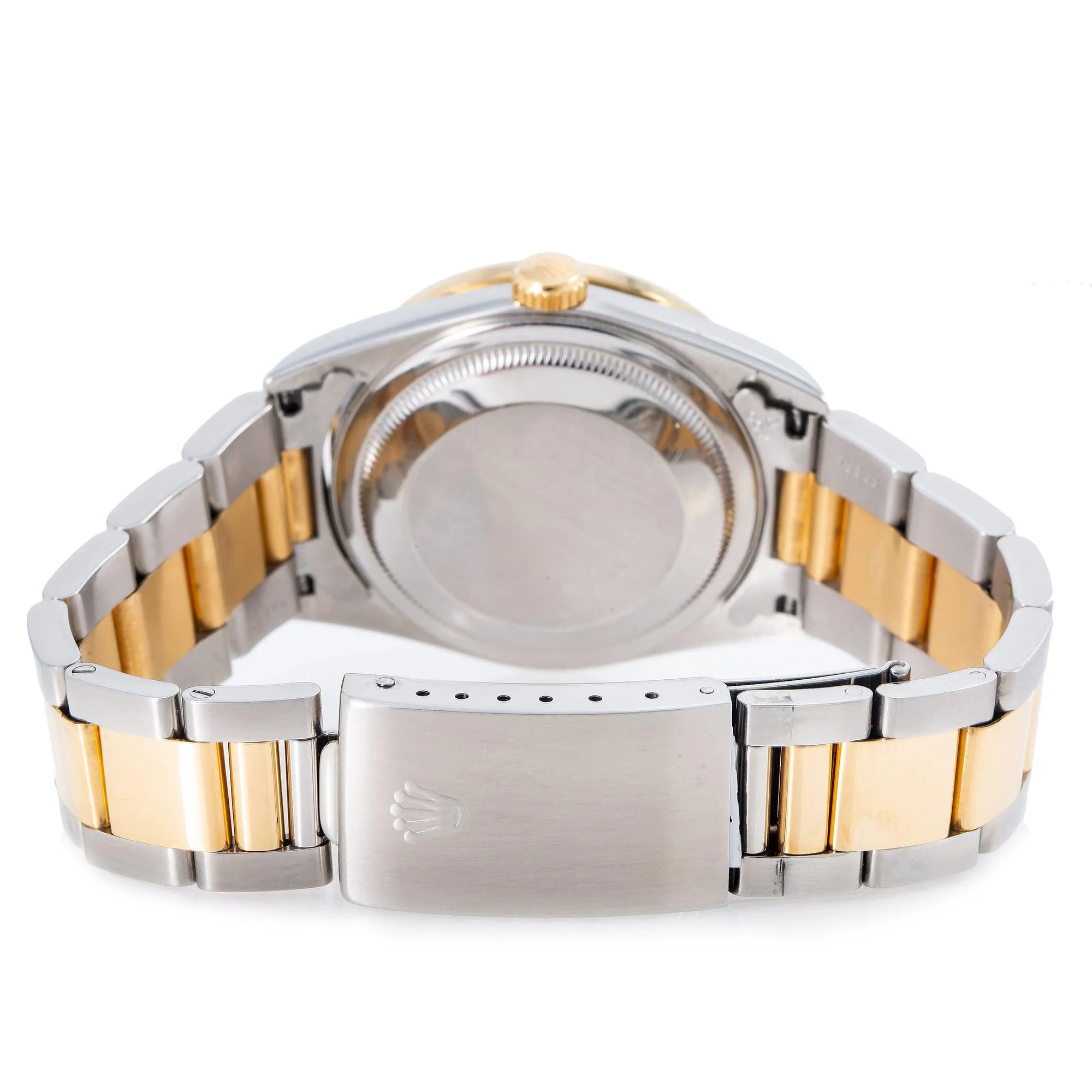 Rolex Datejust 36MM 16203 White Mother of Pearl Roman Diamond Dial Diamond Bezel Two Tone Yellow Gold Oyster Bracelet - Image 6