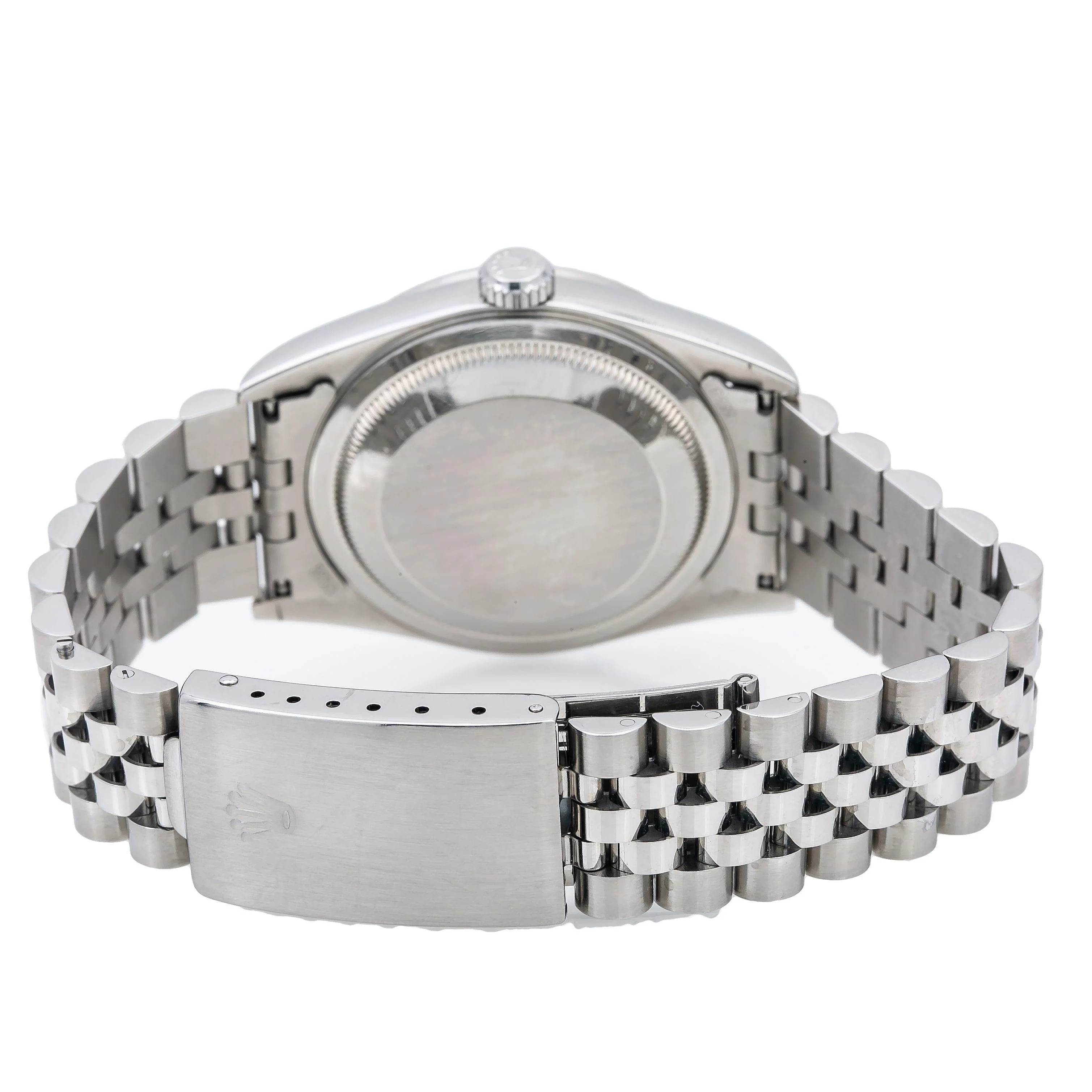 Rolex Datejust 36MM 16220 Green Diamond Dial Engine Turned Bezel Stainless Steel Jubilee Bracelet - Image 6