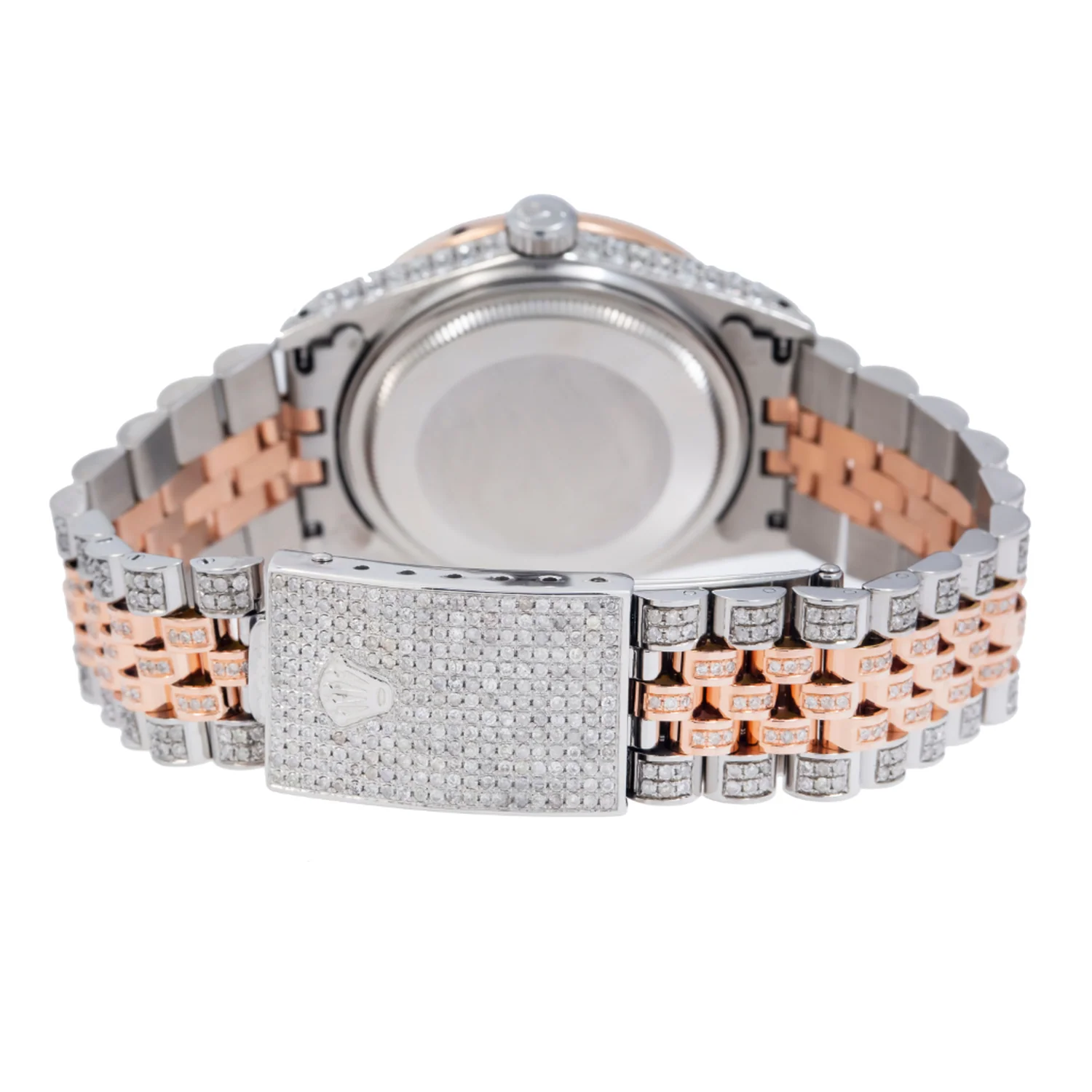 Rolex Datejust 36MM 16231 Pink Diamond Dial Diamond Bezel Two Tone Rose Gold Full Diamond Jubilee Bracelet 8.25ct - Image 6