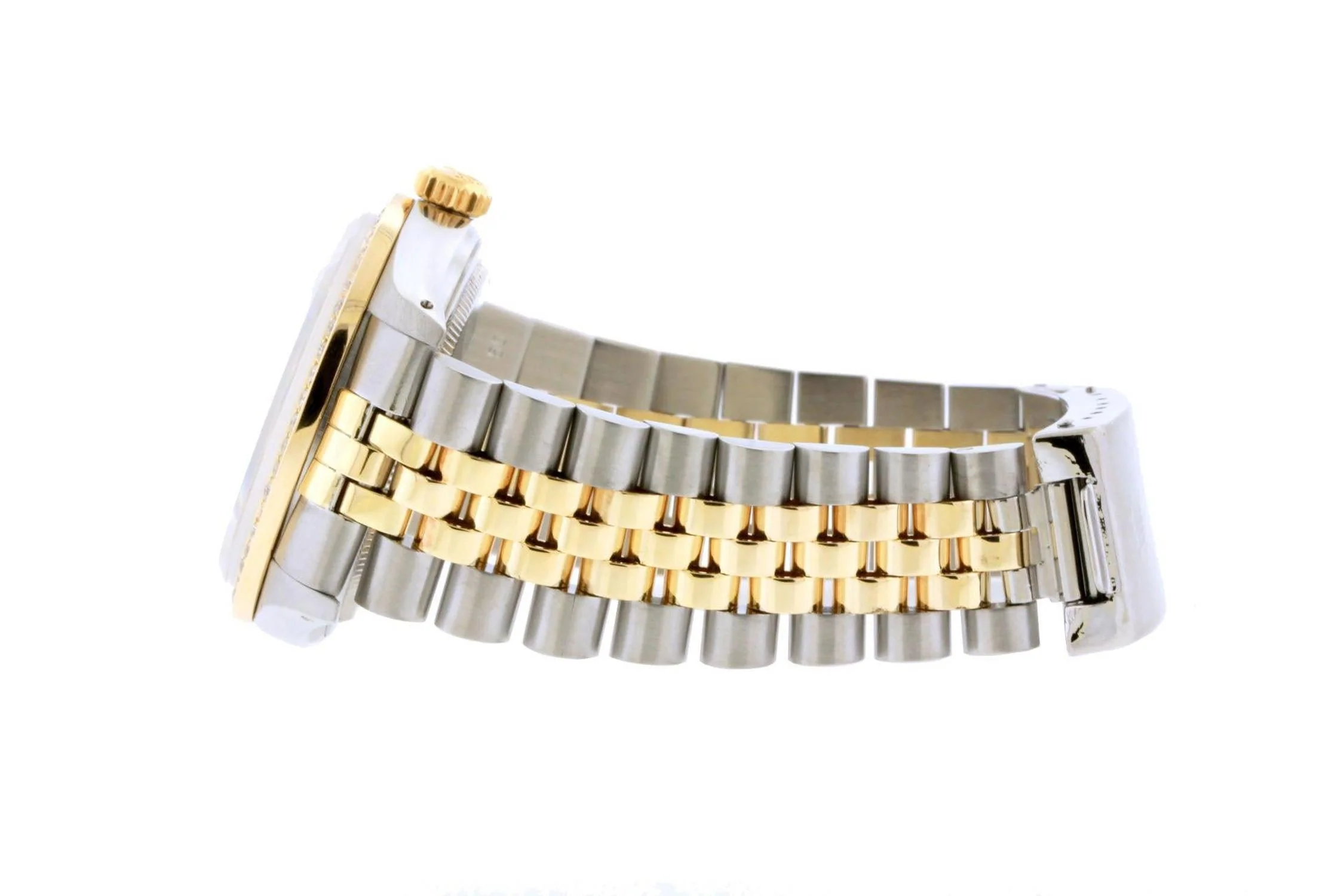Rolex Datejust 36MM 16233 Ice Blue Floral Diamond Dial Diamond Bezel Two Tone Yellow Gold Jubilee Bracelet 1.2ct - Image 2